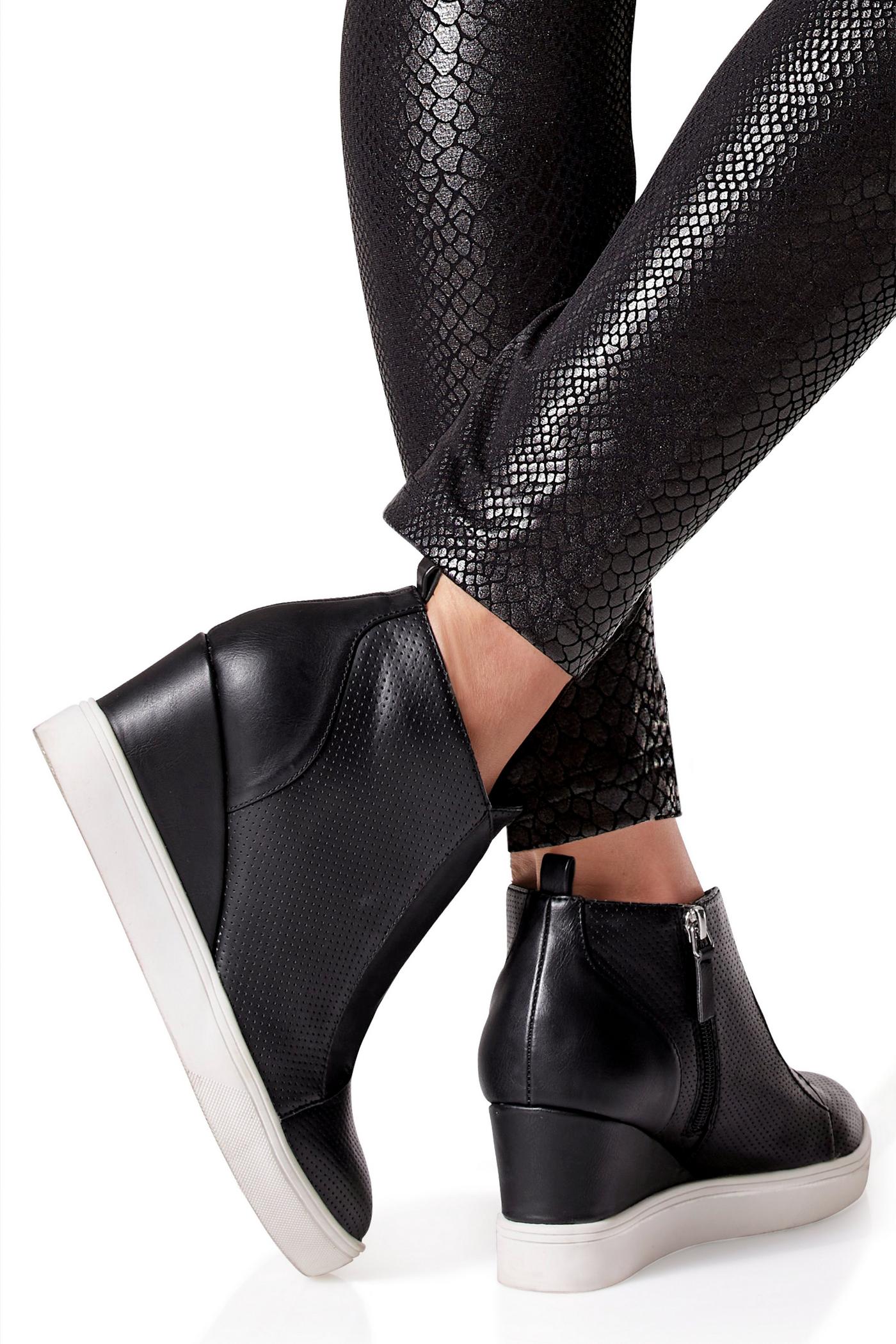 Wedge sneakers store all black