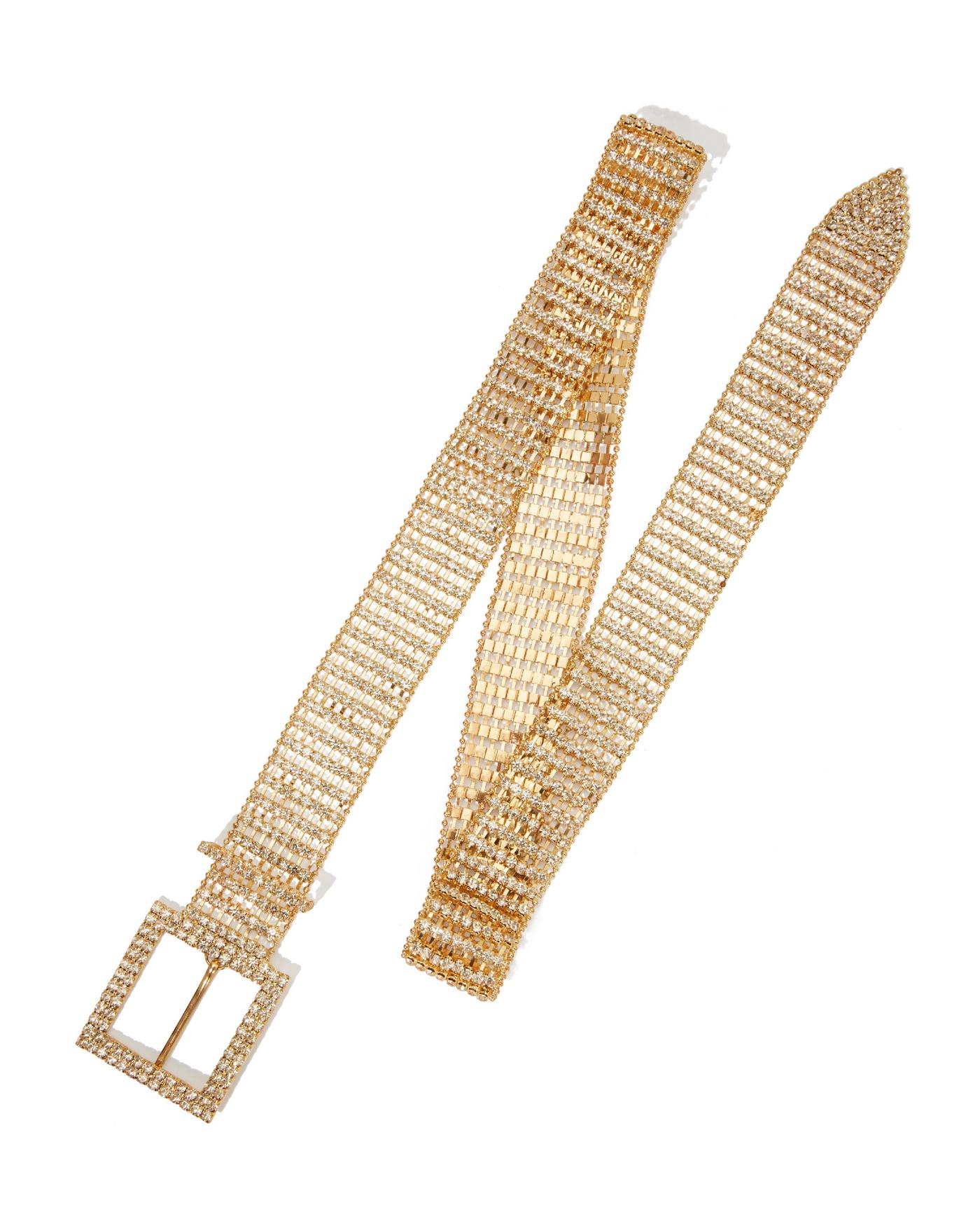 Gold jeweled belt best sale