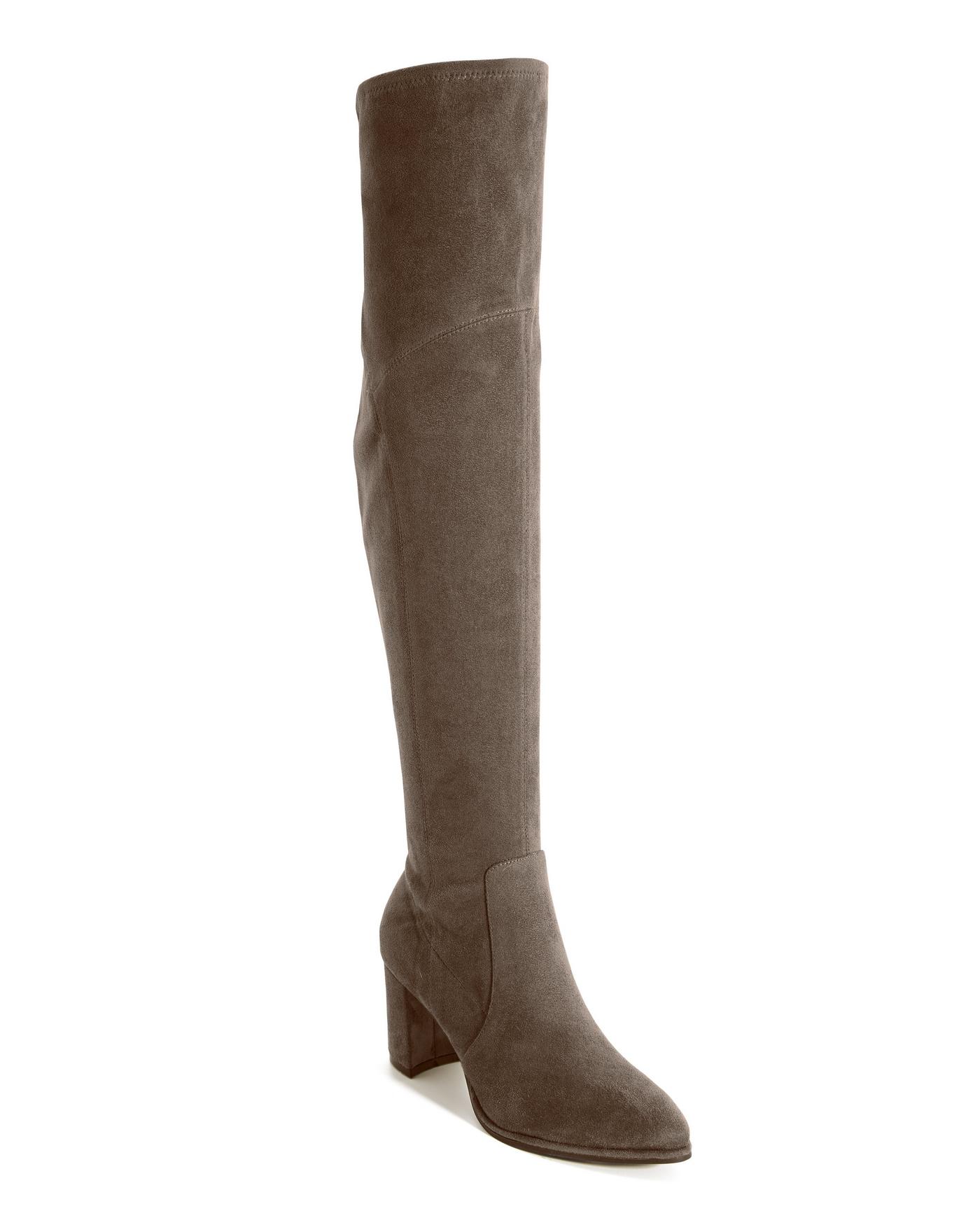 Over the knee boots cheap suede taupe