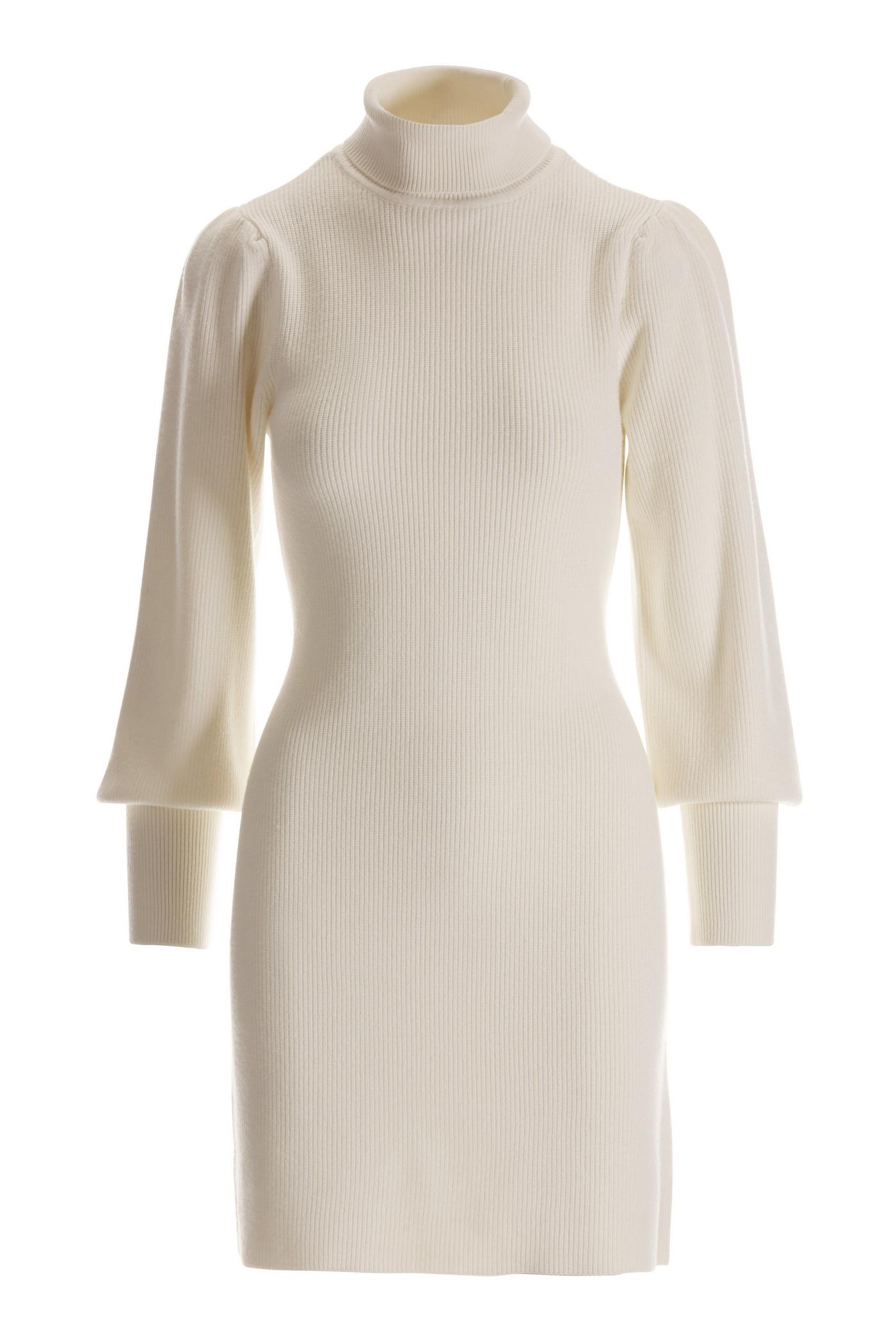 Balloon Sleeve Sweater Dress - Cream – Page 2