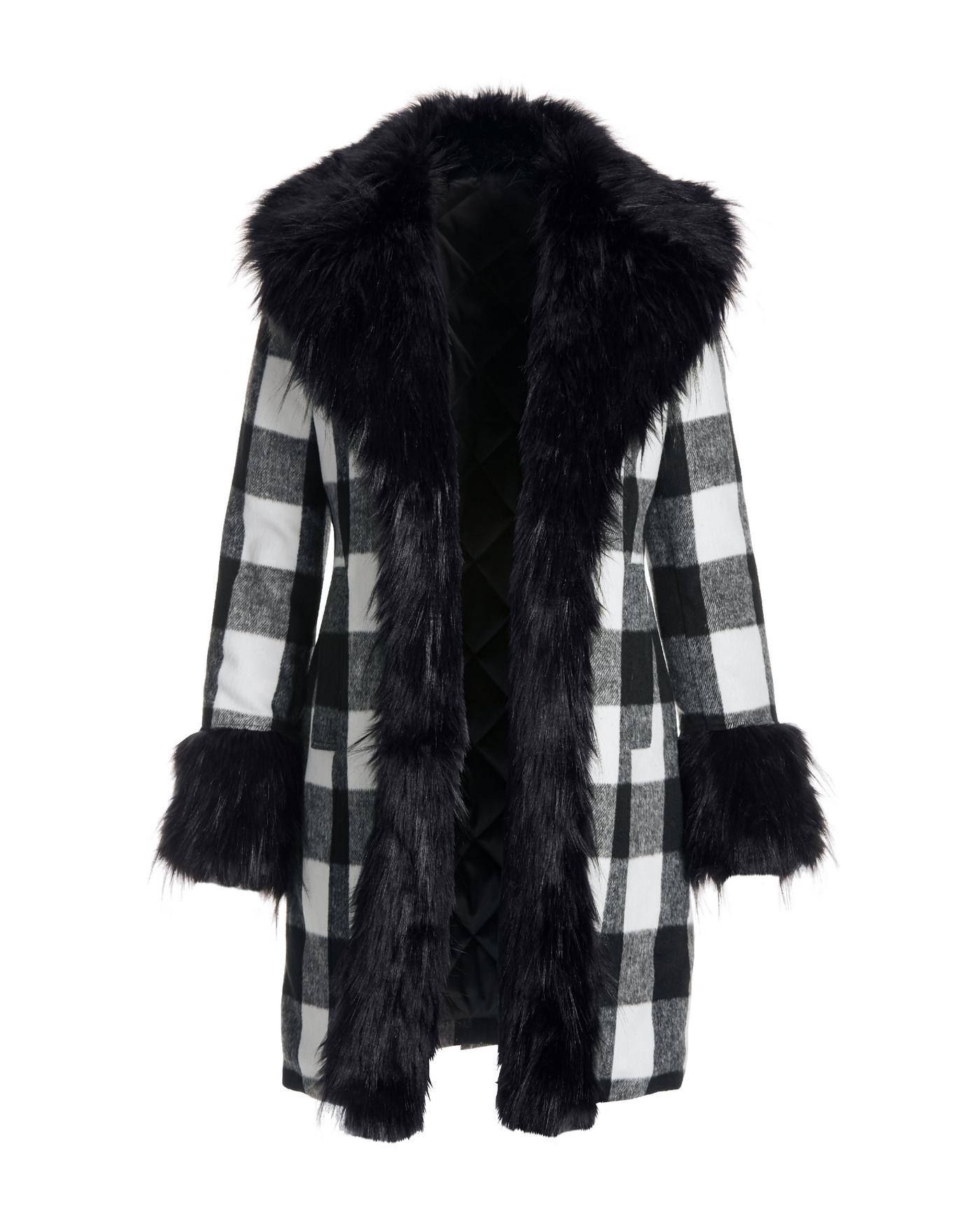 Faux buffalo fur on sale coat