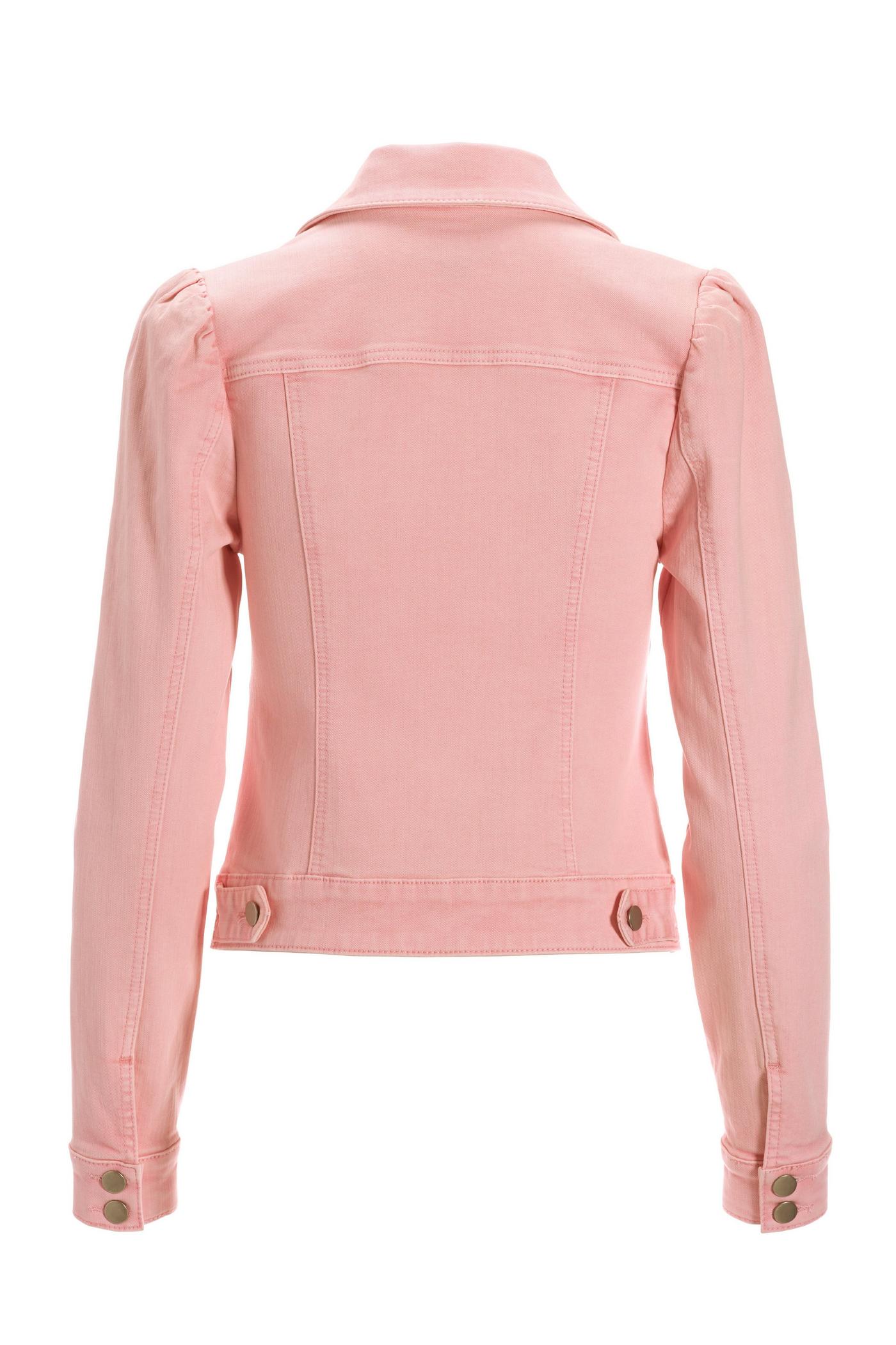 Pink puff cheap sleeve jacket