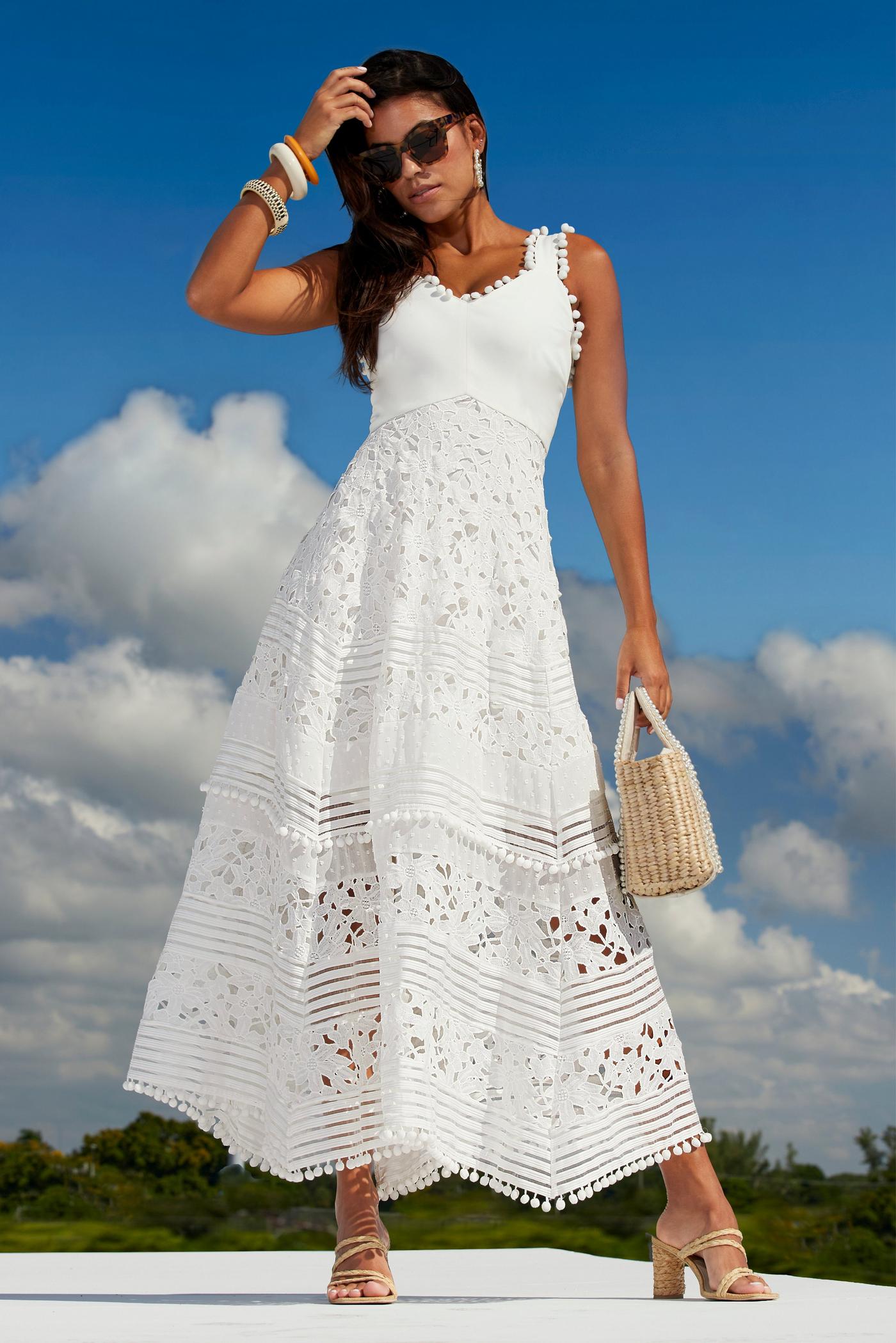 Abstract female black and white dress as background. Lace fabric