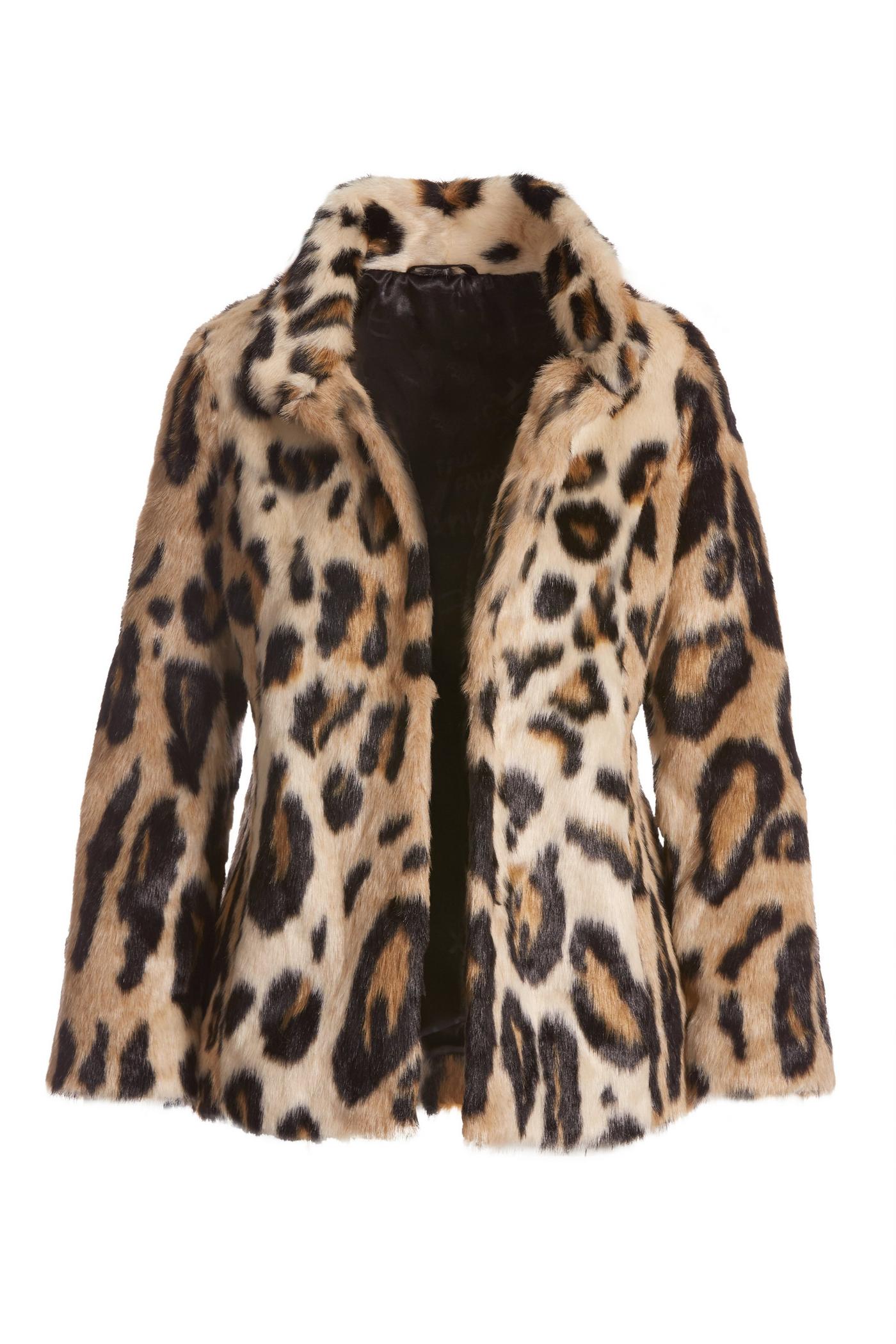 Leopard Print Shearling Coat