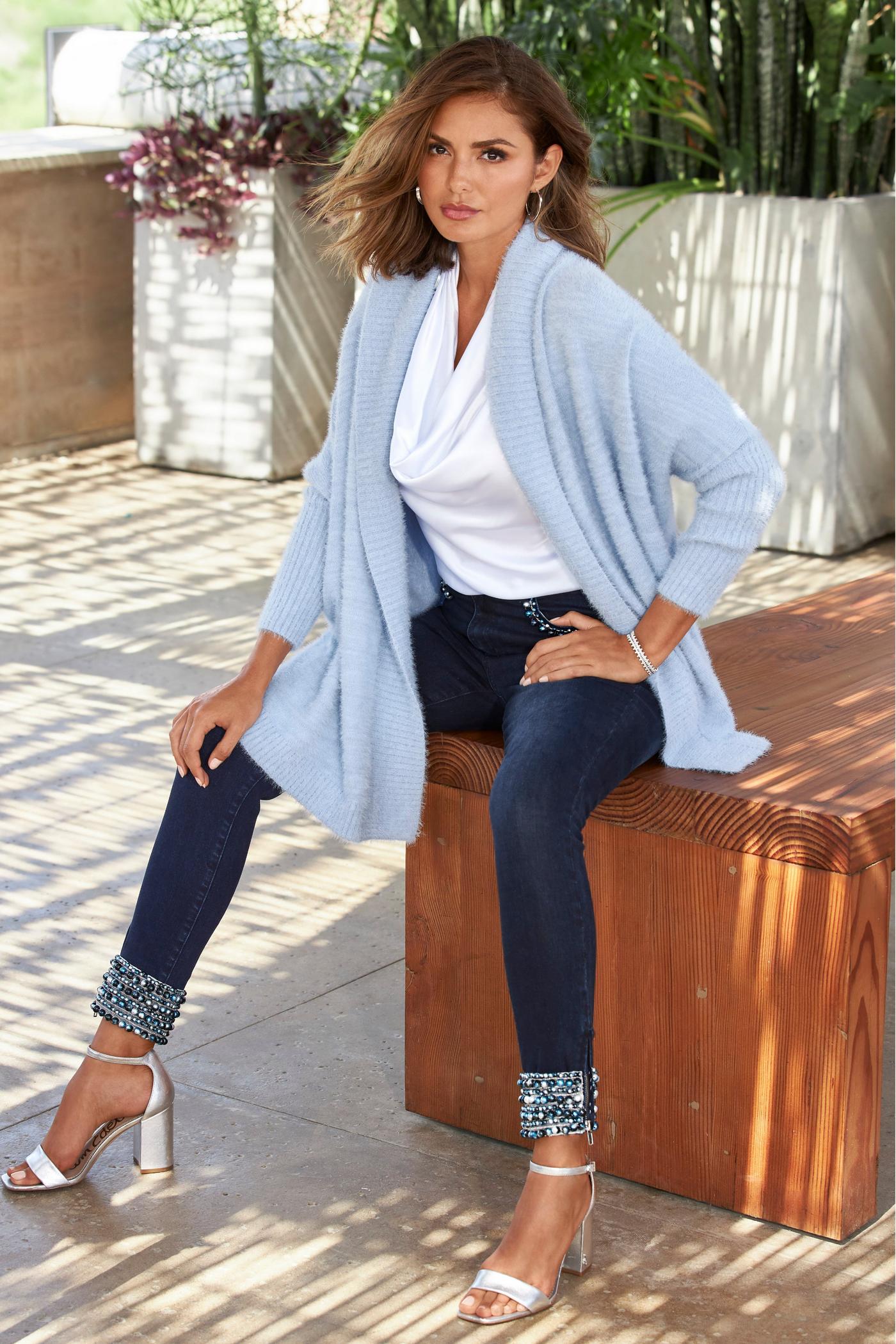 Blue on sale wrap cardigan