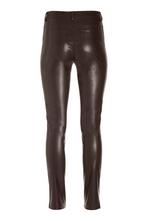 Faux Leather Five Pocket Pant - Black