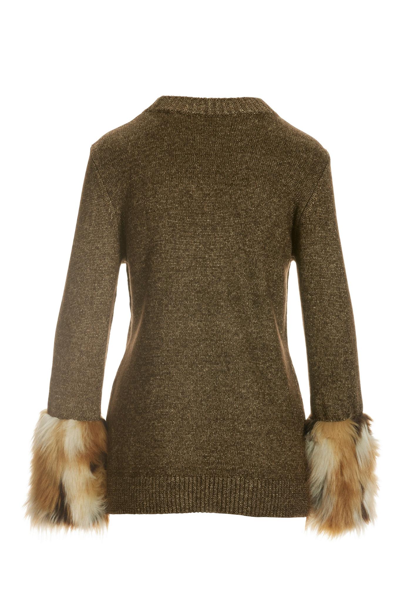 Fur Cuff Sweaters: Celebrity Fur Cuff Trend - Sydne Style