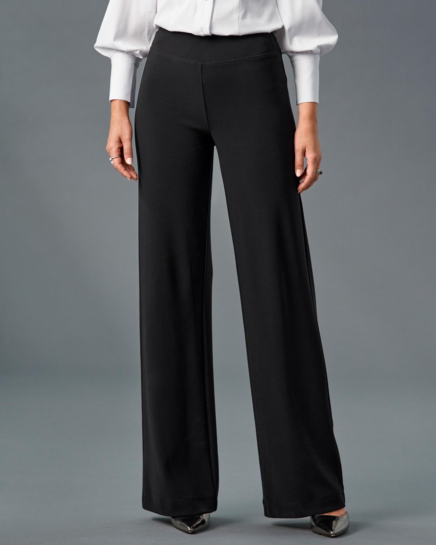 Beyond Travel Palazzo Pant - Jet Black | Boston Proper