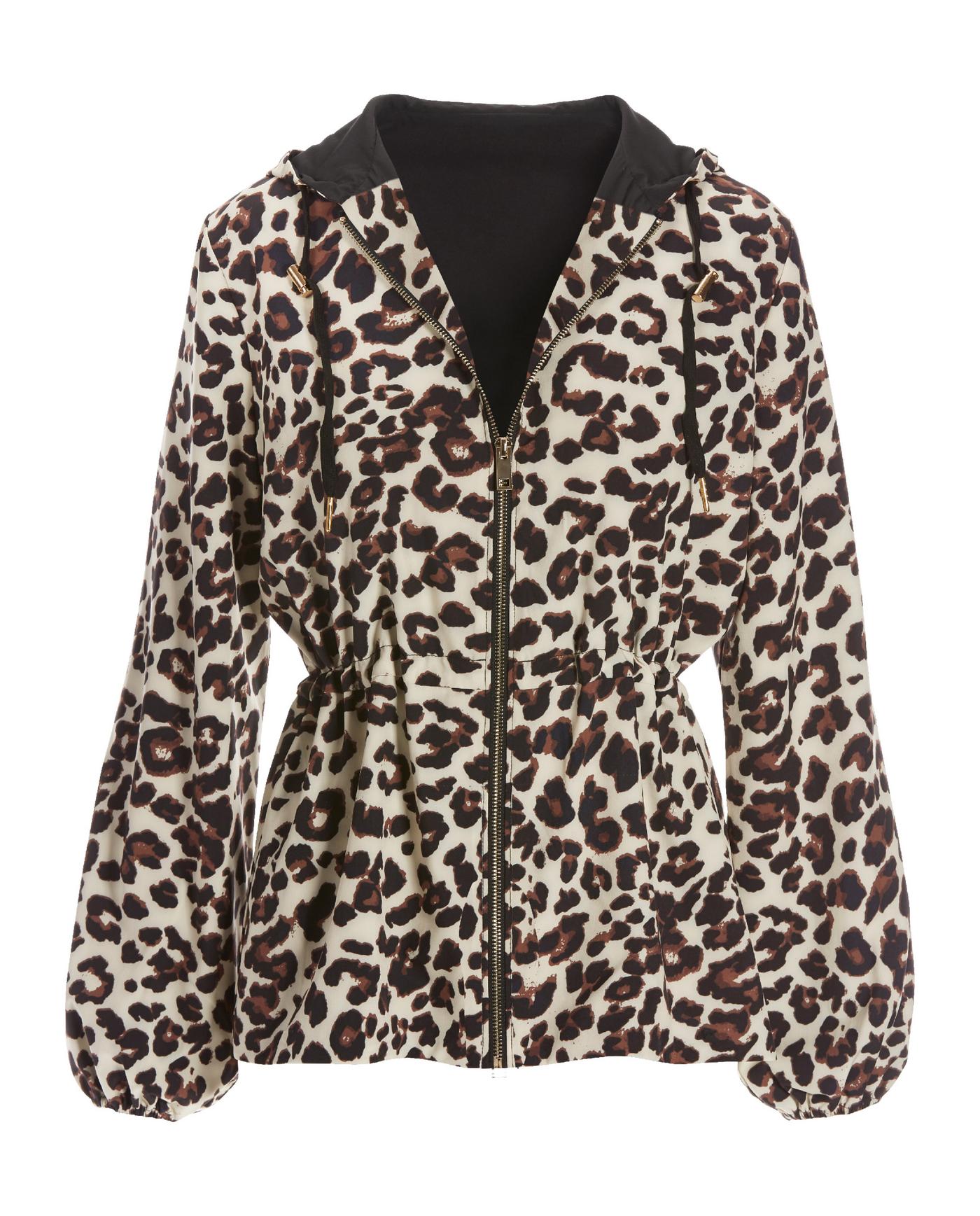 Animal Print Windbreaker Jacket Multicolor Boston Proper