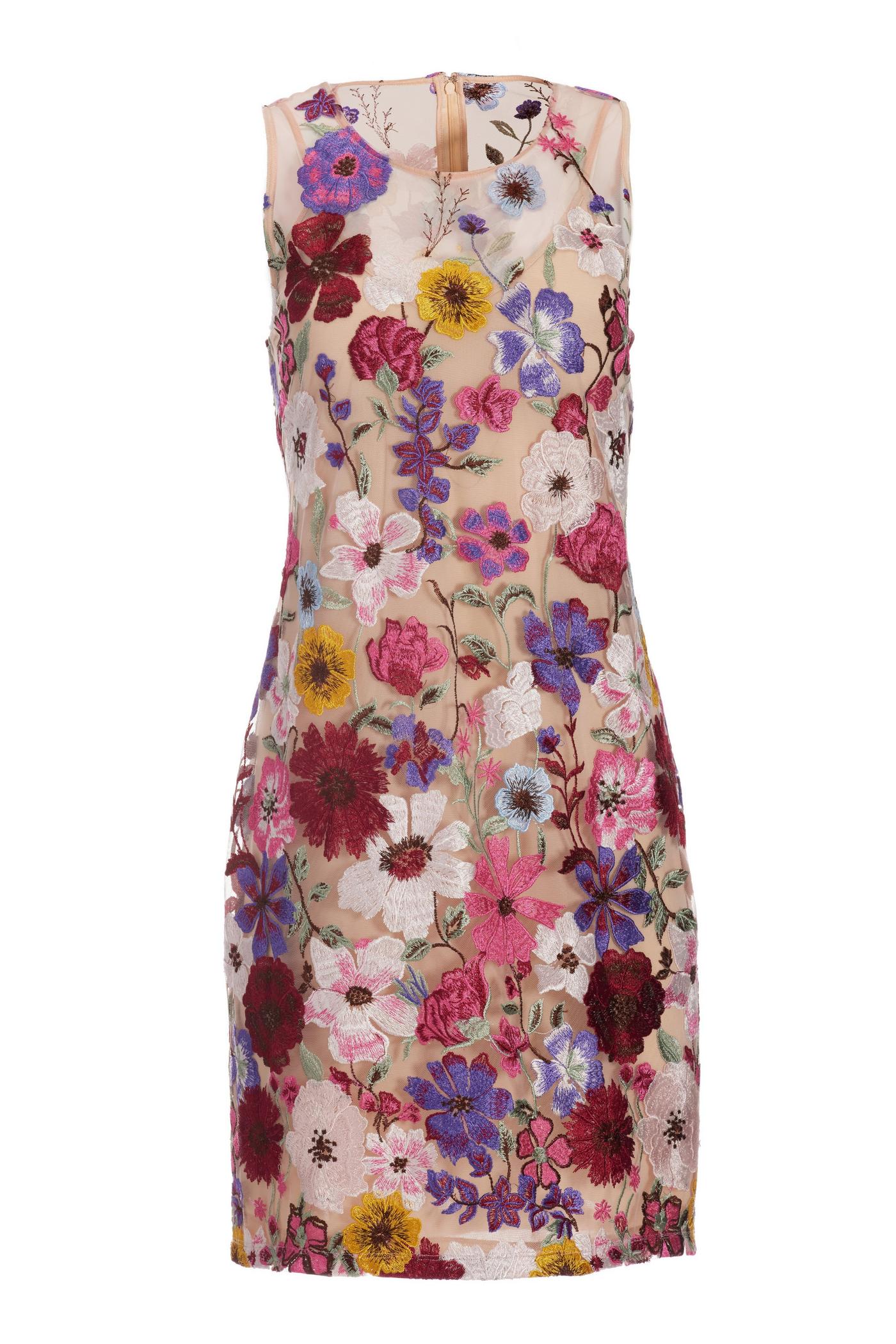 Mixed Floral Lace Sheath Dress Multicolor Boston Proper