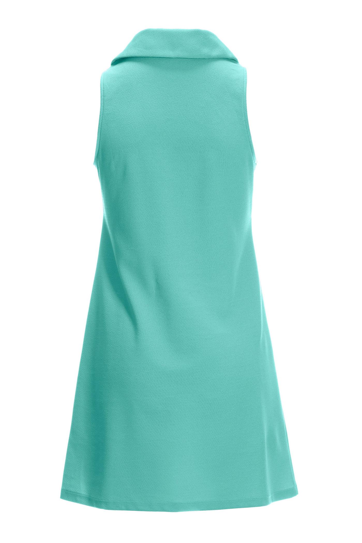 Cushine Target Slip Dress Colorblock Women 8 Pleated Green Blue V