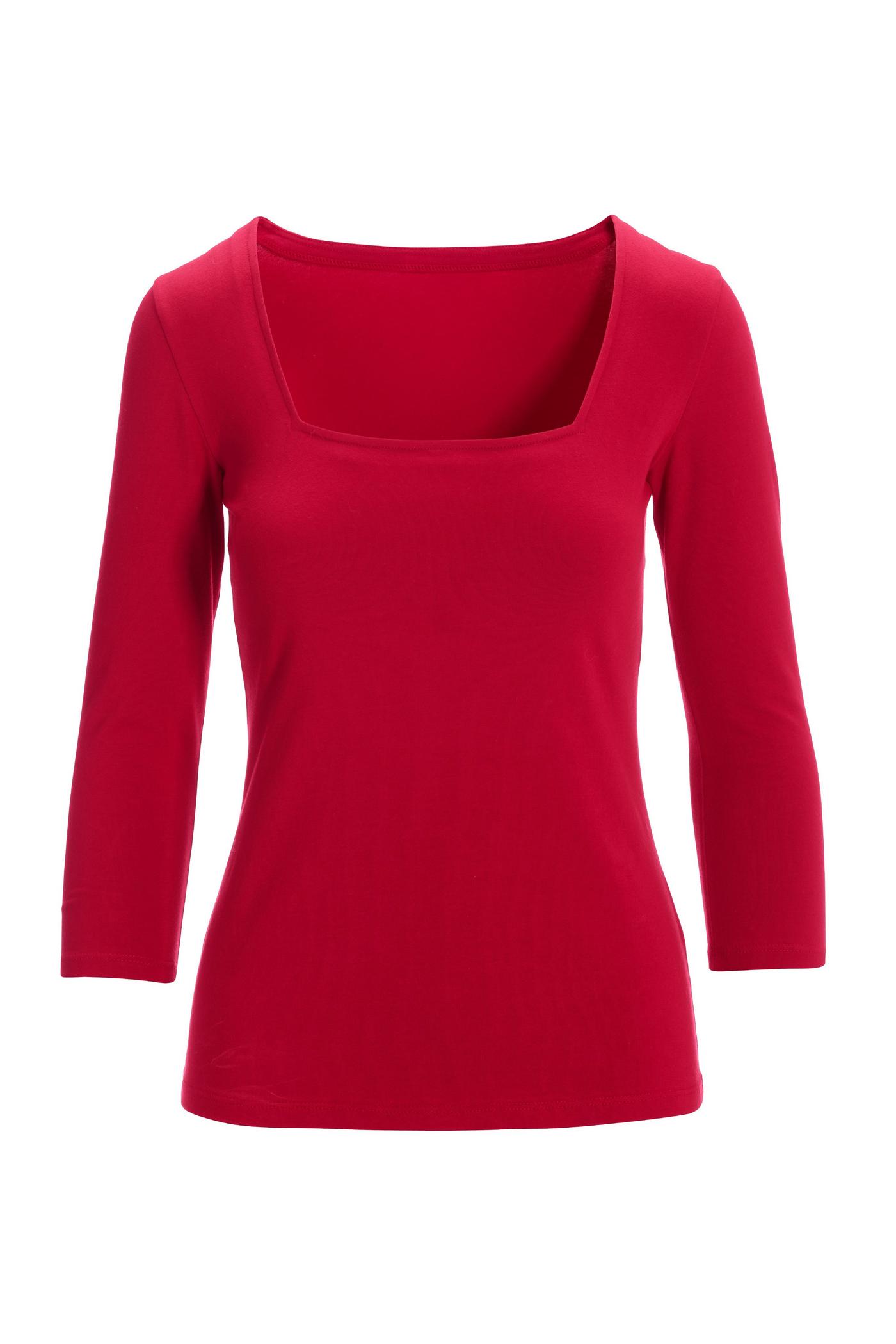 So Sexy Square-Neck Top Red