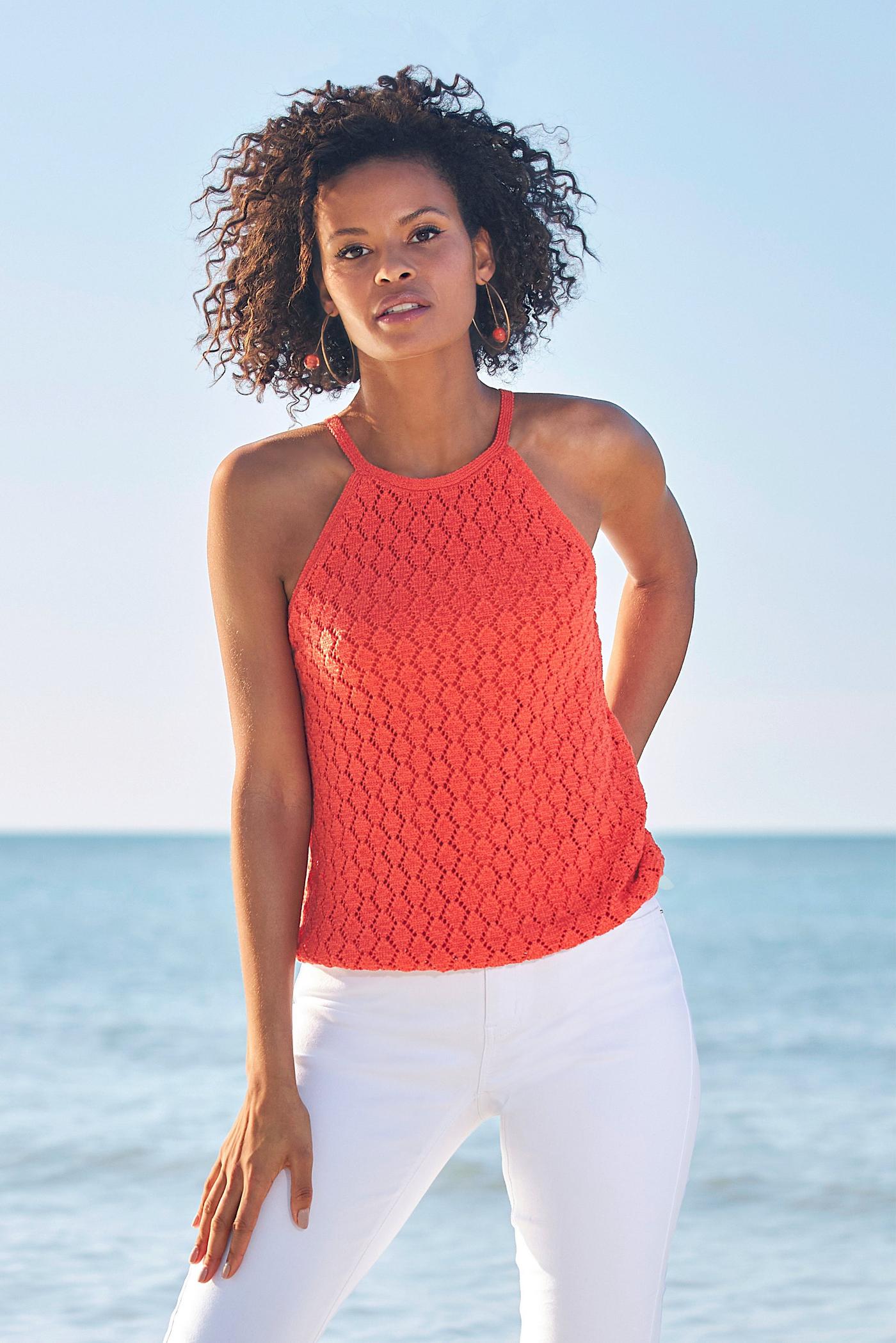 CROCHET GEO SWEATER TANK