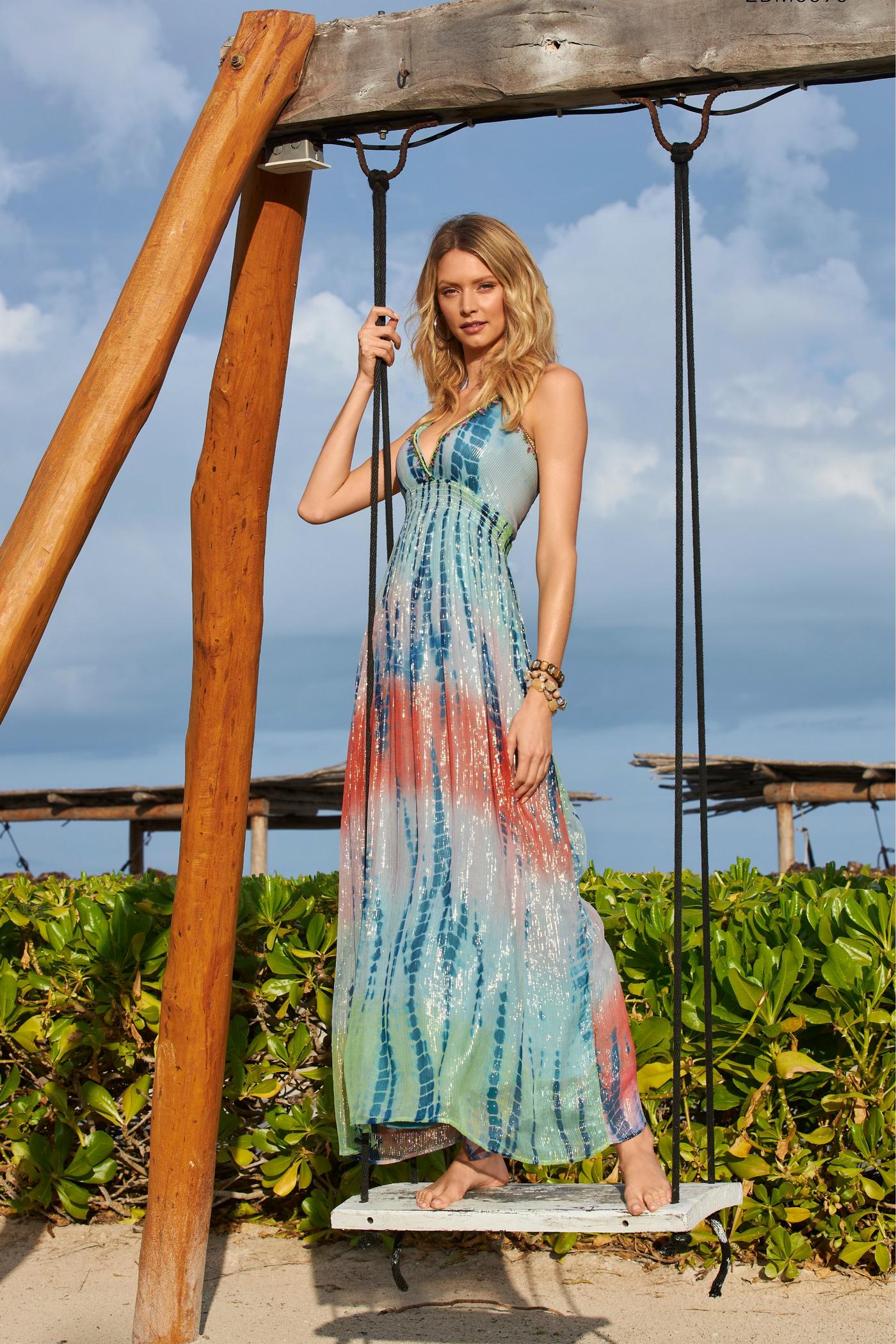 American twist tie dye maxi dress sale