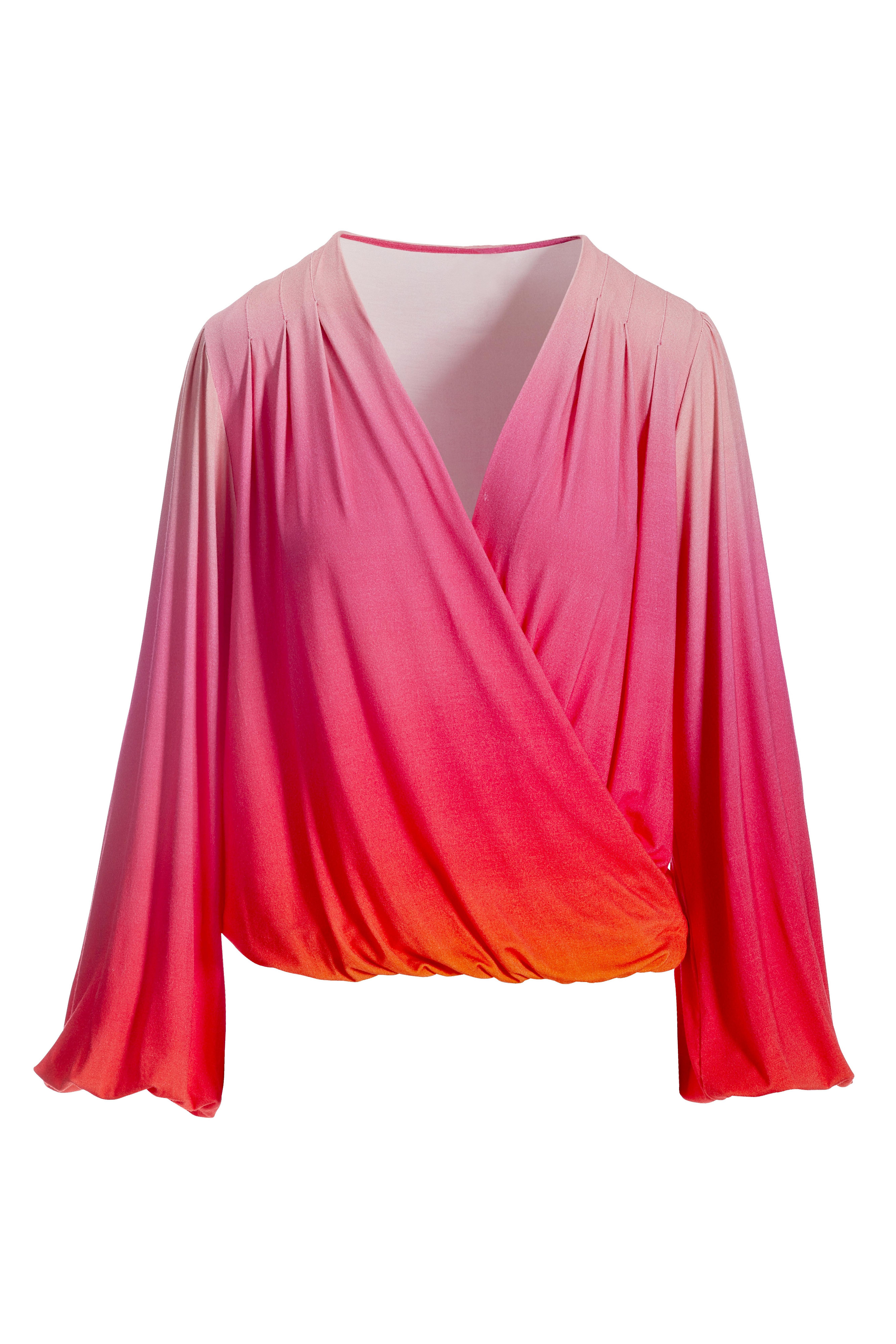 pink surplice top
