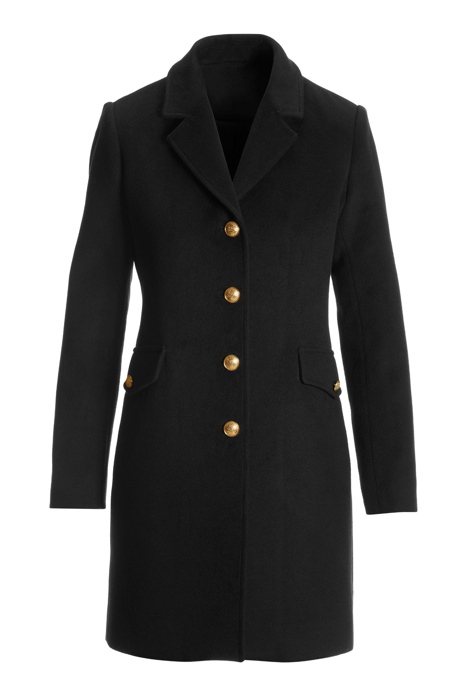 womens black tailored coat