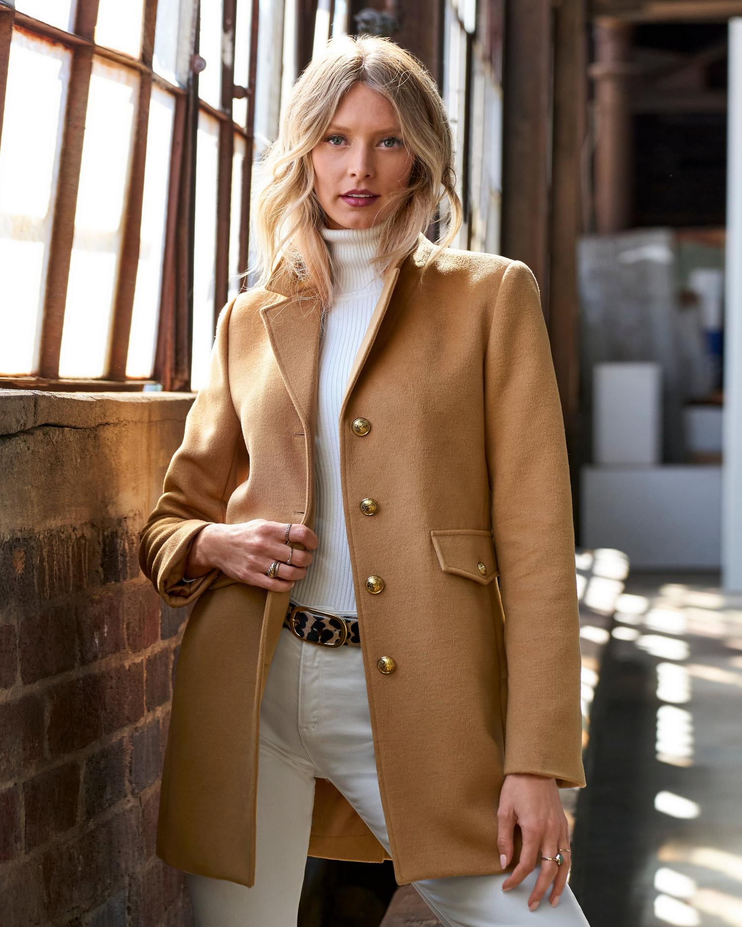 Classic Tailored Coat - Camel | Boston Proper