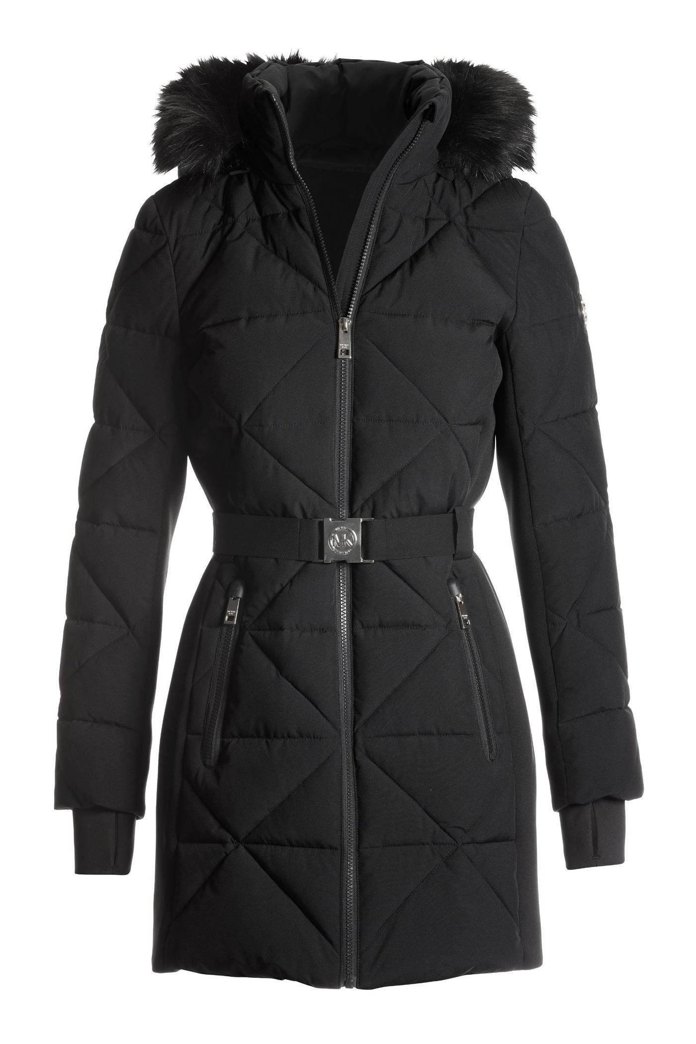 Wallis grey midi outlet belted padded coat