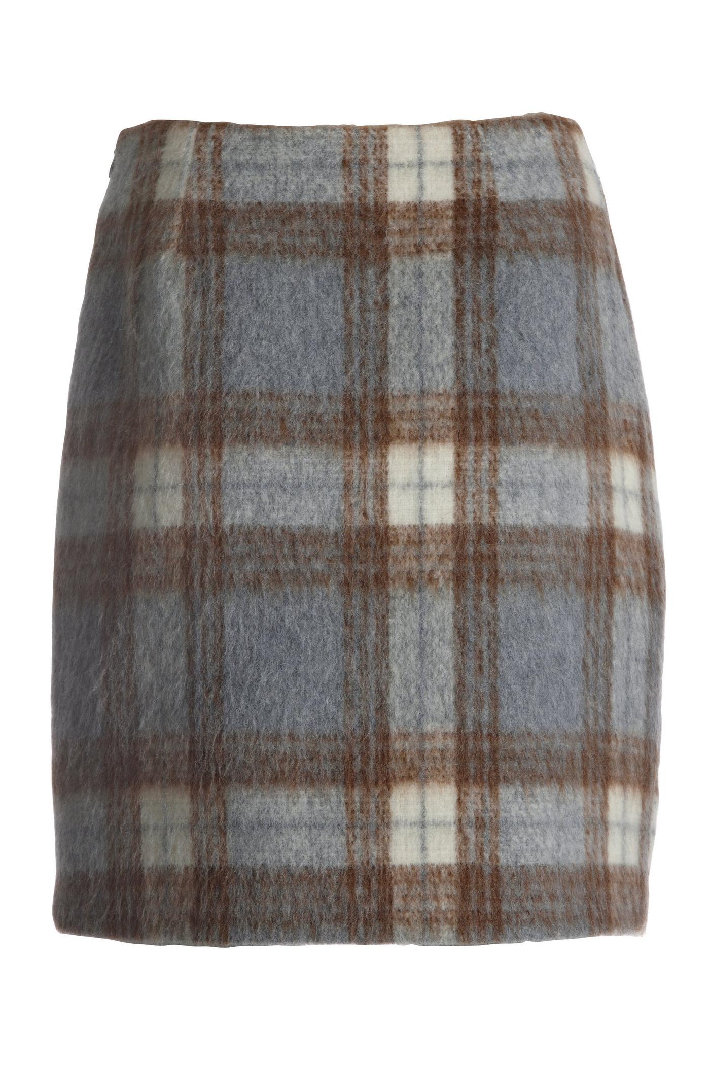 Plaid Mini Skirt Gray Multicolor Boston Proper