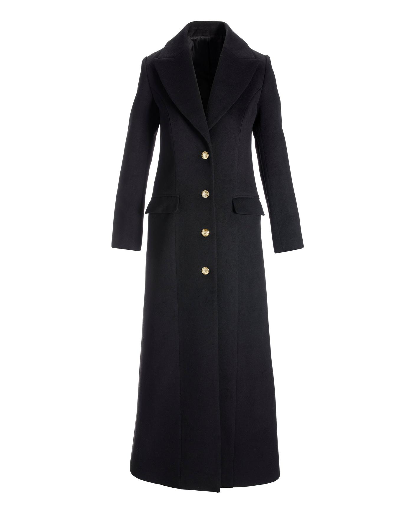 Full Length Classic Tailored Coat Black