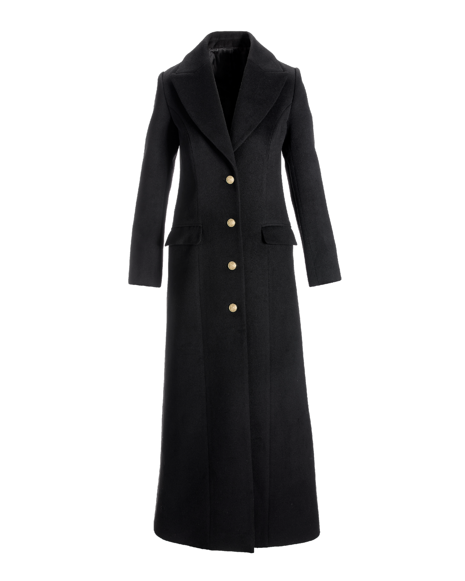 Golden Trim Pea Coat - Ready to Wear