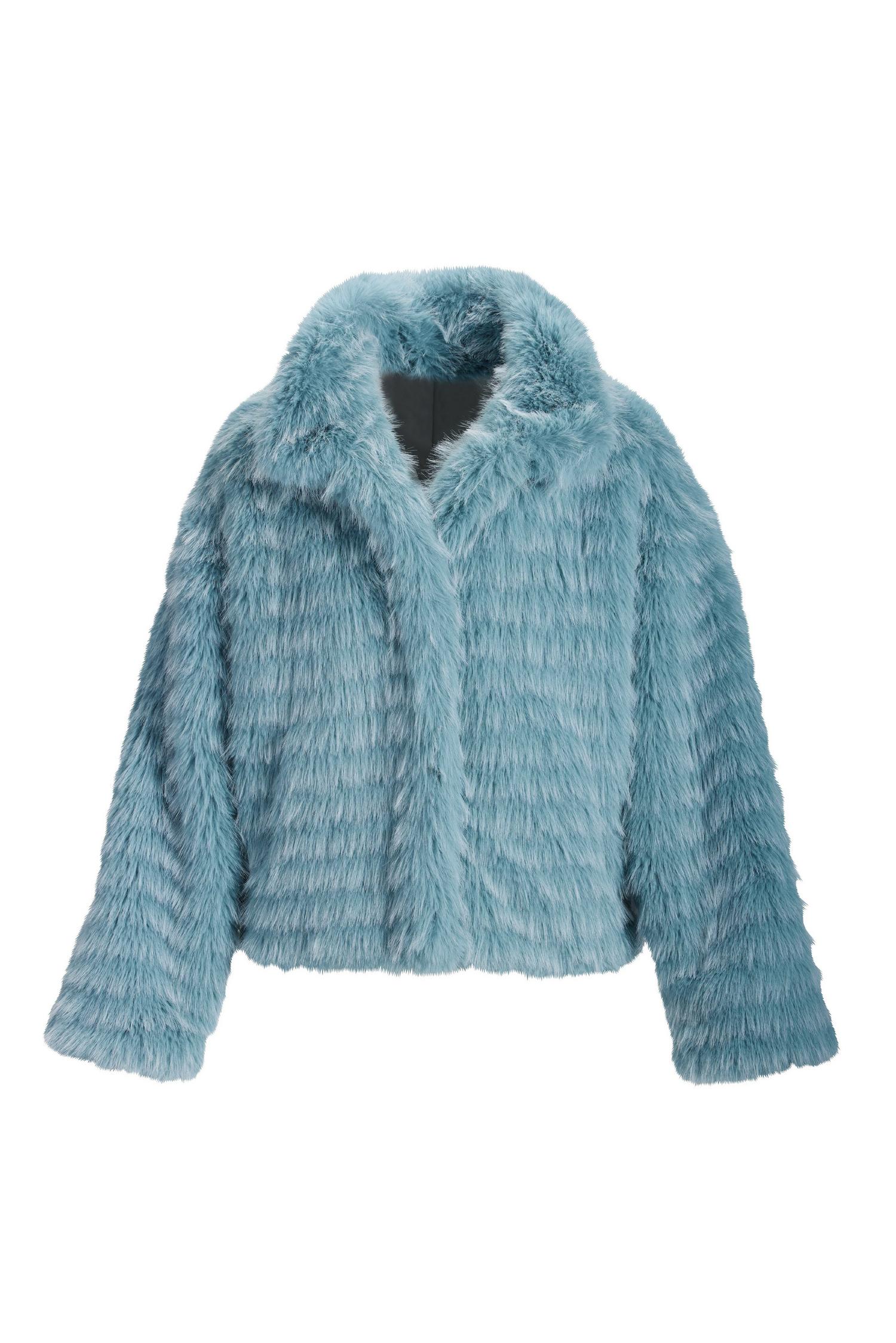 Faux-Fur Blue Ice Jacket - Blue Ice | Boston Proper