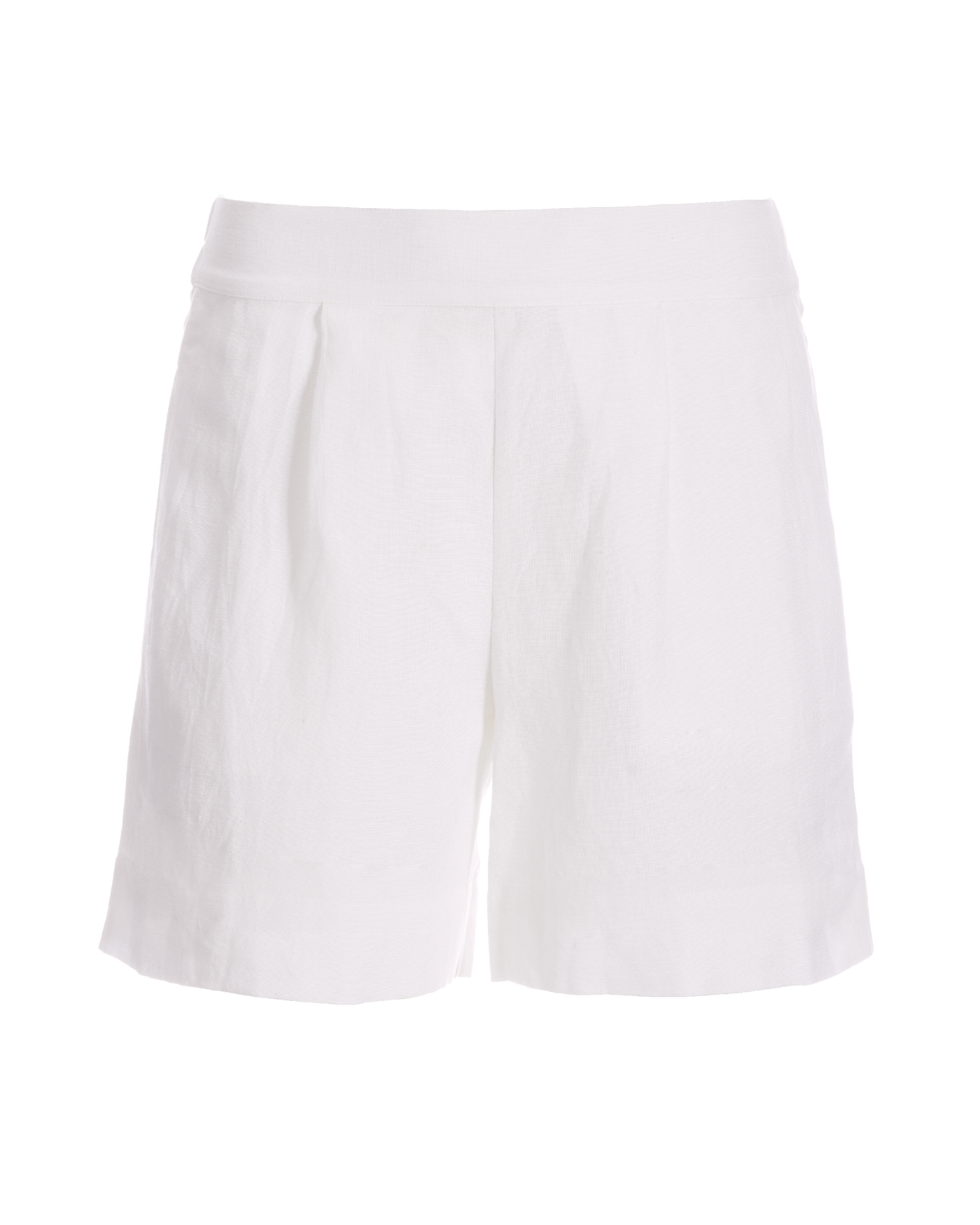 White Linen Look Textured Oversized Floaty Shorts