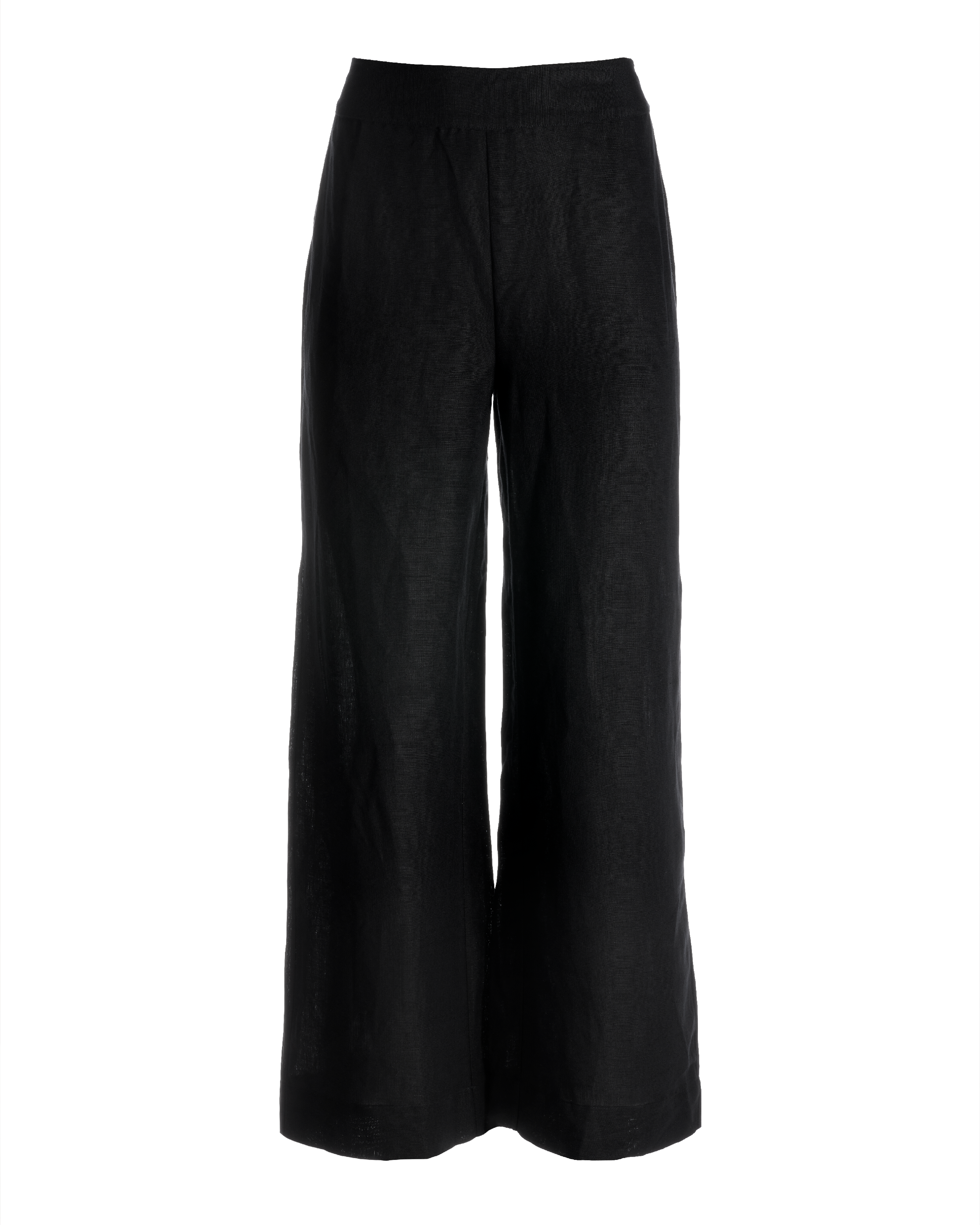 Boston Proper - Black - Malibu Linen Cropped Pant - Xxs