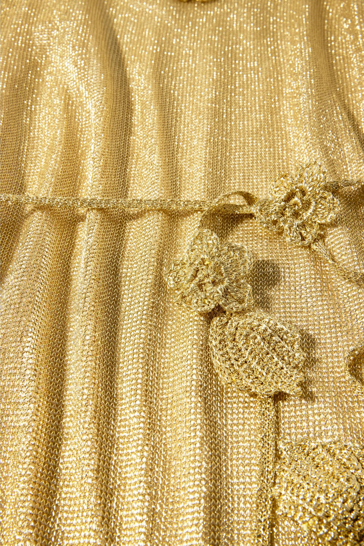 Metallic Gold Applique, Long Metallic Applique for Dresses