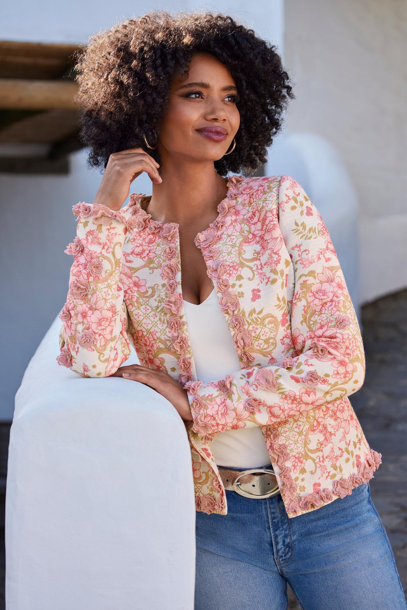 Floral shop jacket womens