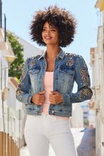 Boston Proper - Light Wash Blue - Denim Puff-Sleeve Jacket - Xxs