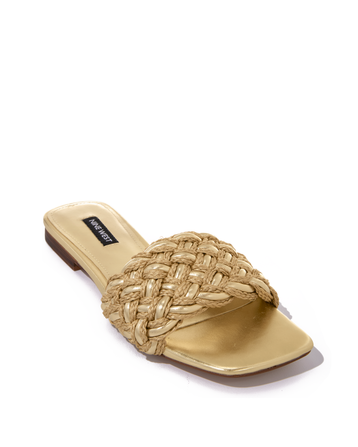 Gold store braided sandals