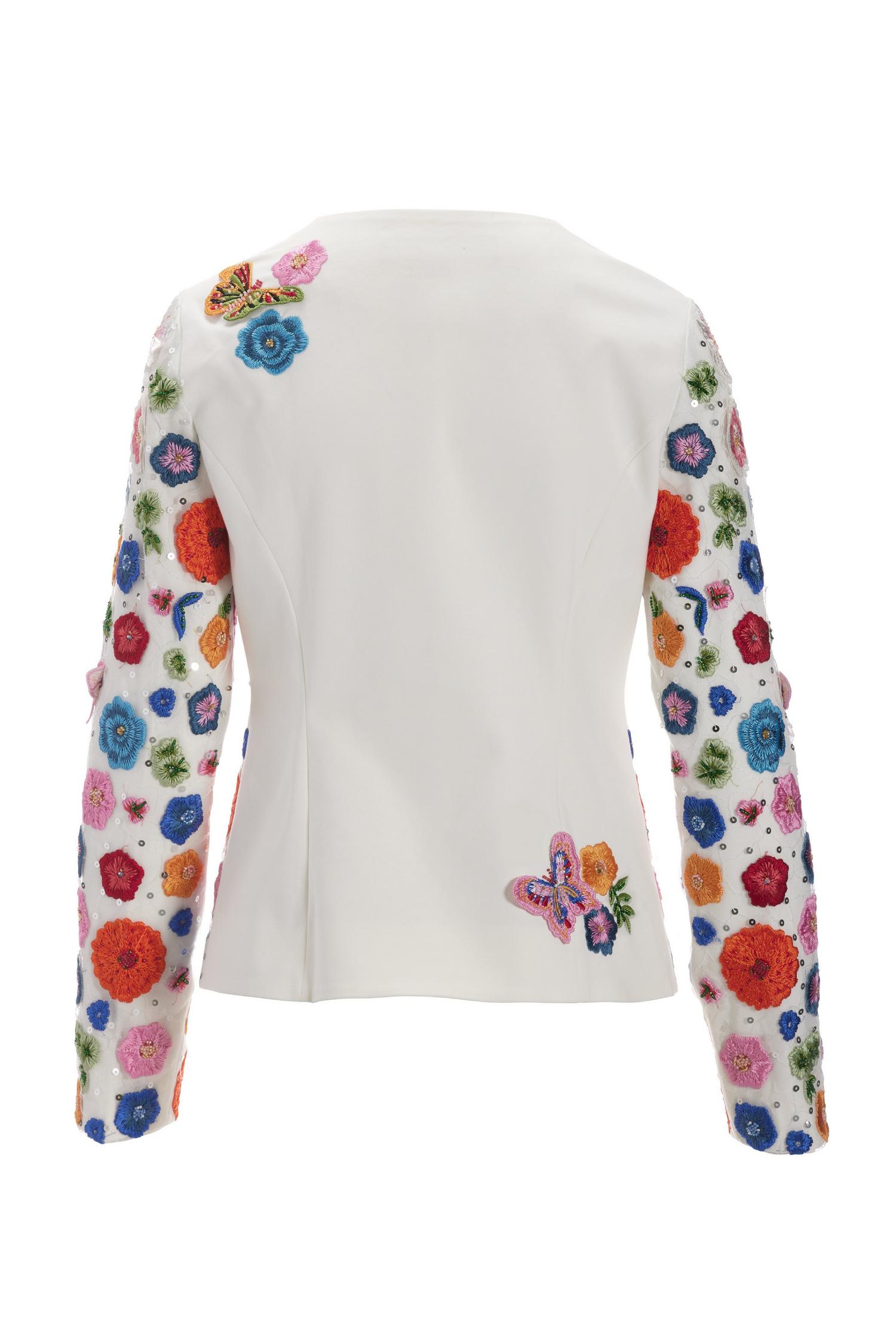 Embroidered Floral Butterfly Jacket - Multicolor | Boston Proper