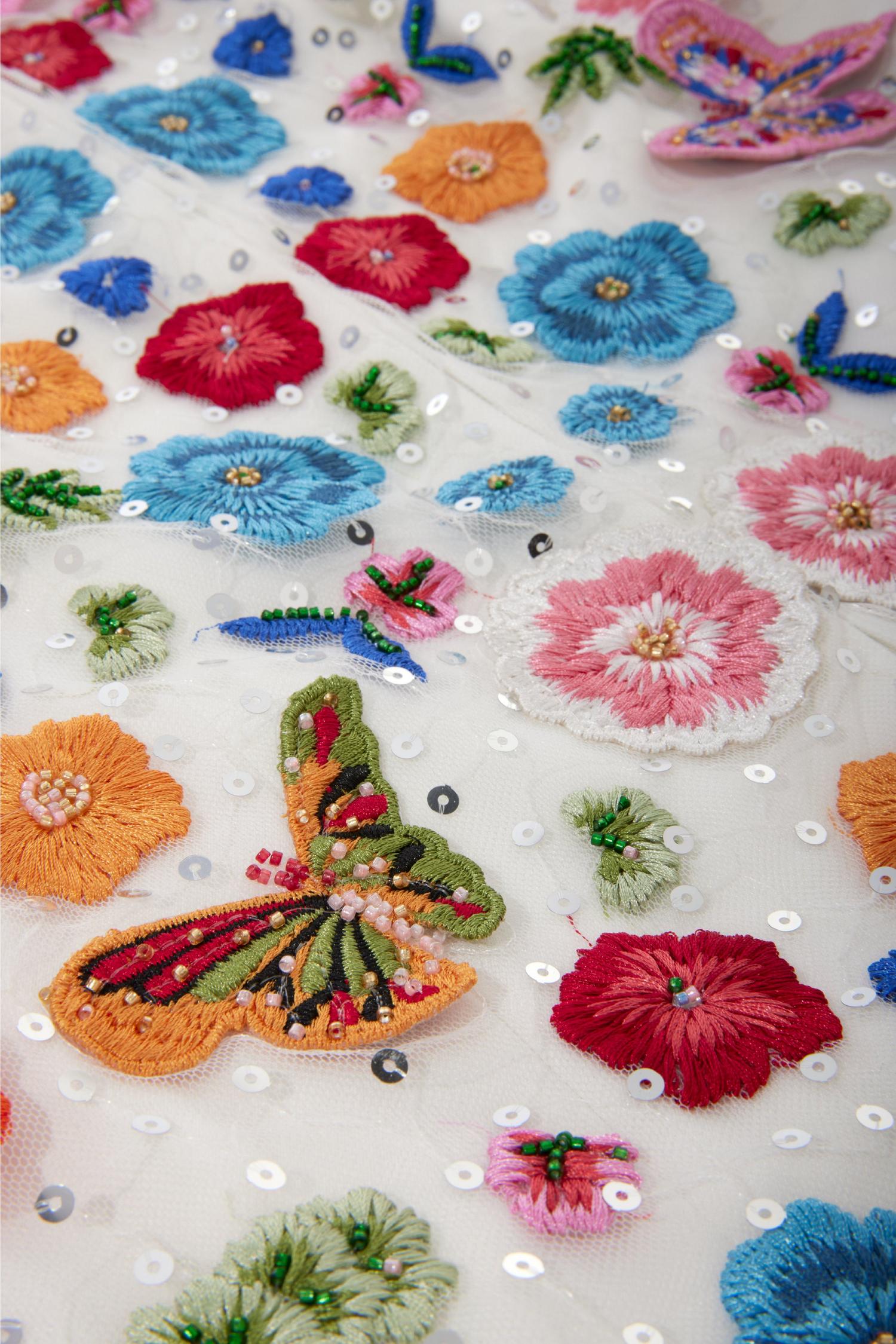 Embroidered Floral Butterfly Jacket - Multicolor | Boston Proper