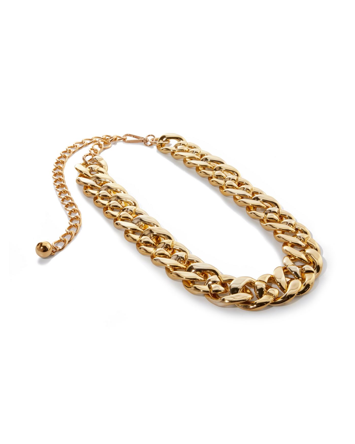 Oversized chain belt Gold