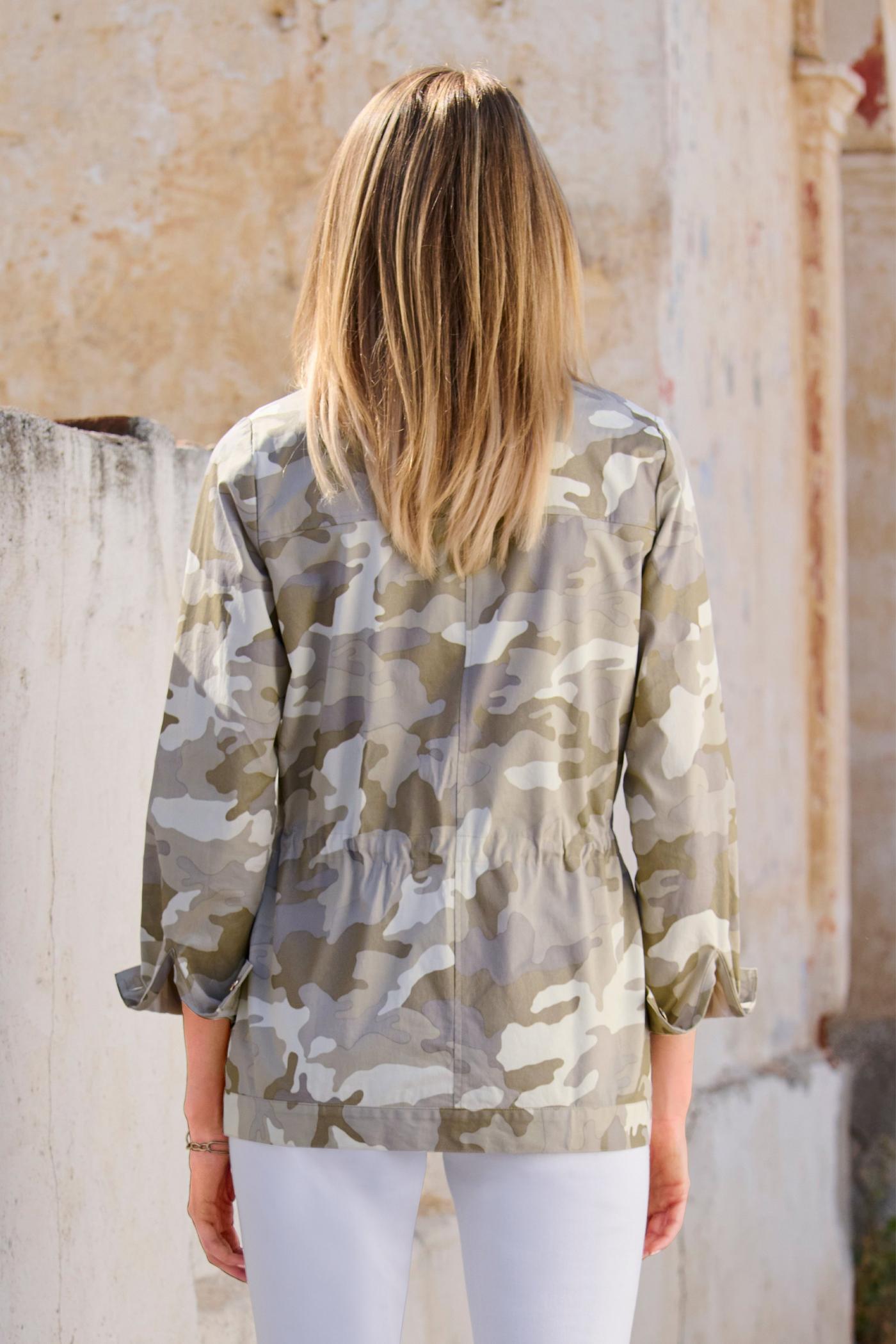 Dark Khaki Camouflage Utility Jacket
