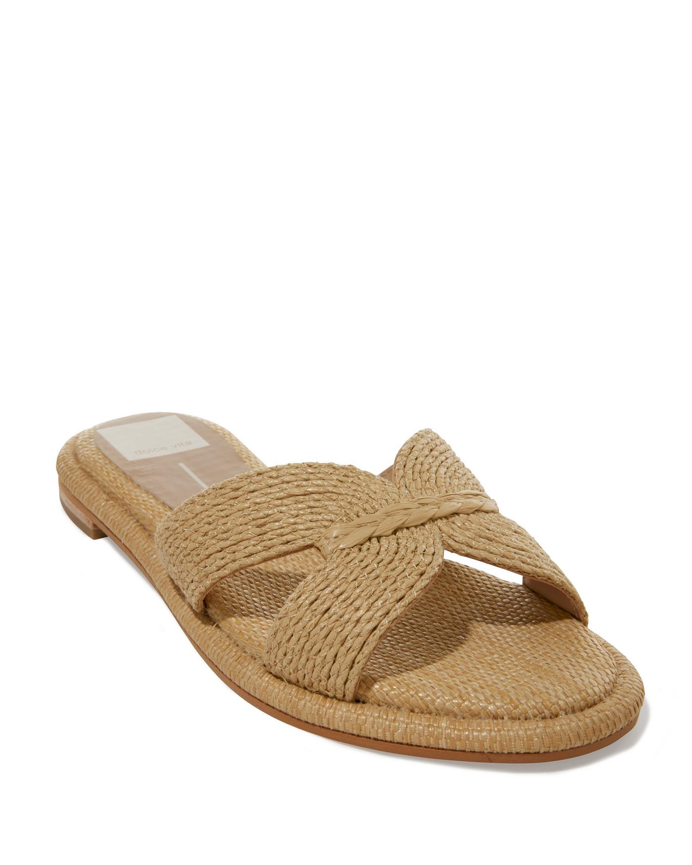 Raffia slide hot sale