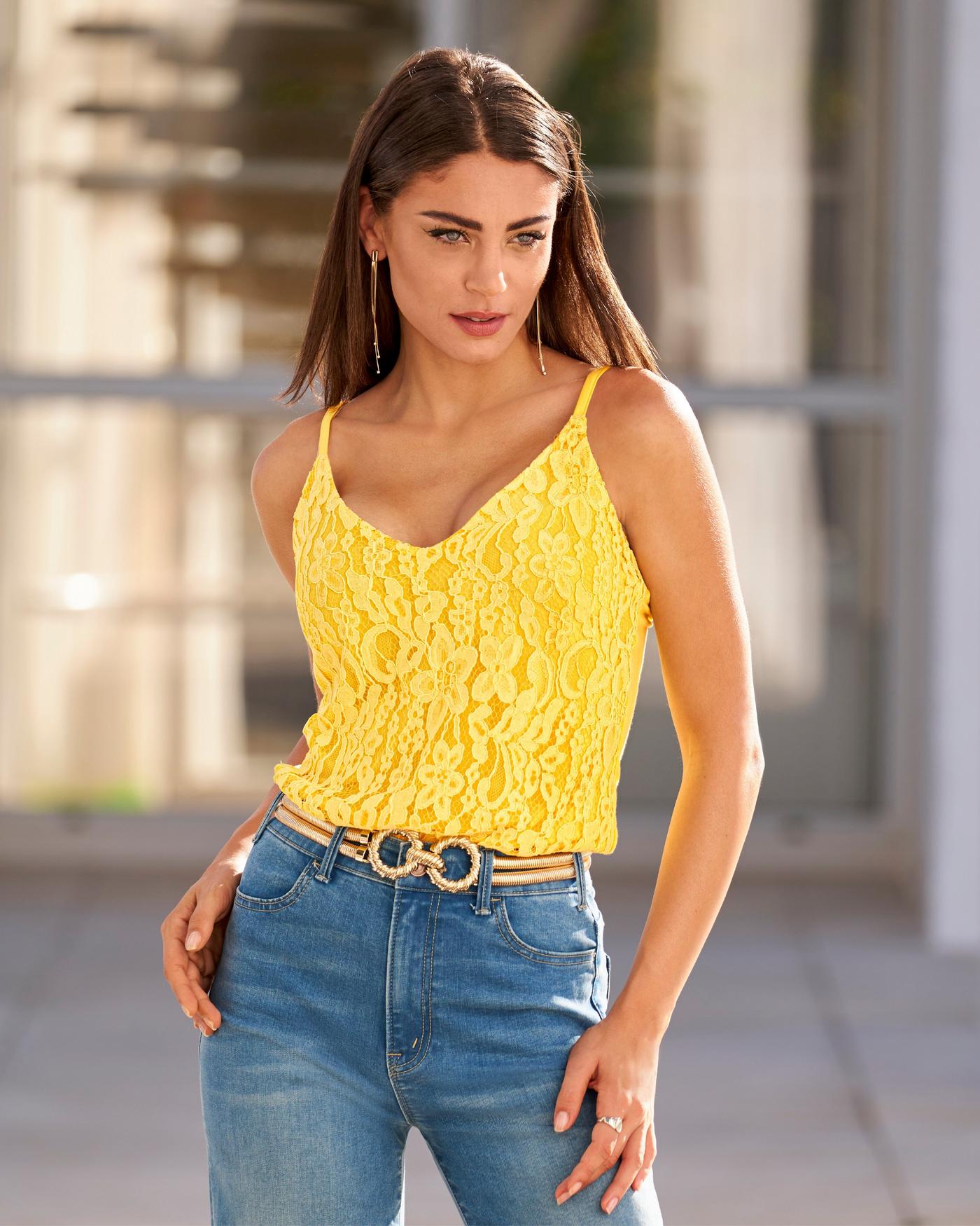 So Sexy Halter Top Lemon Drop