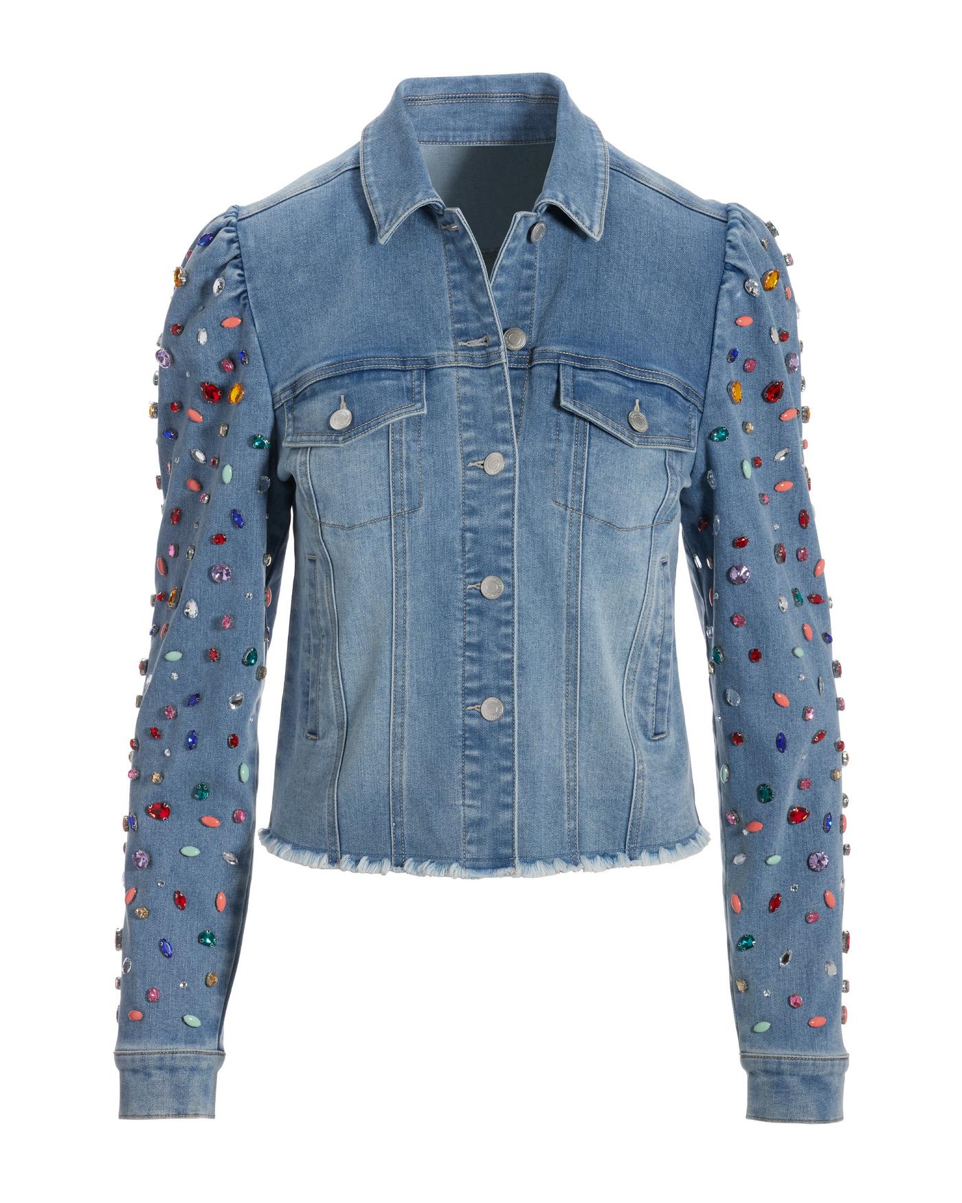 Crystal jean jacket best sale