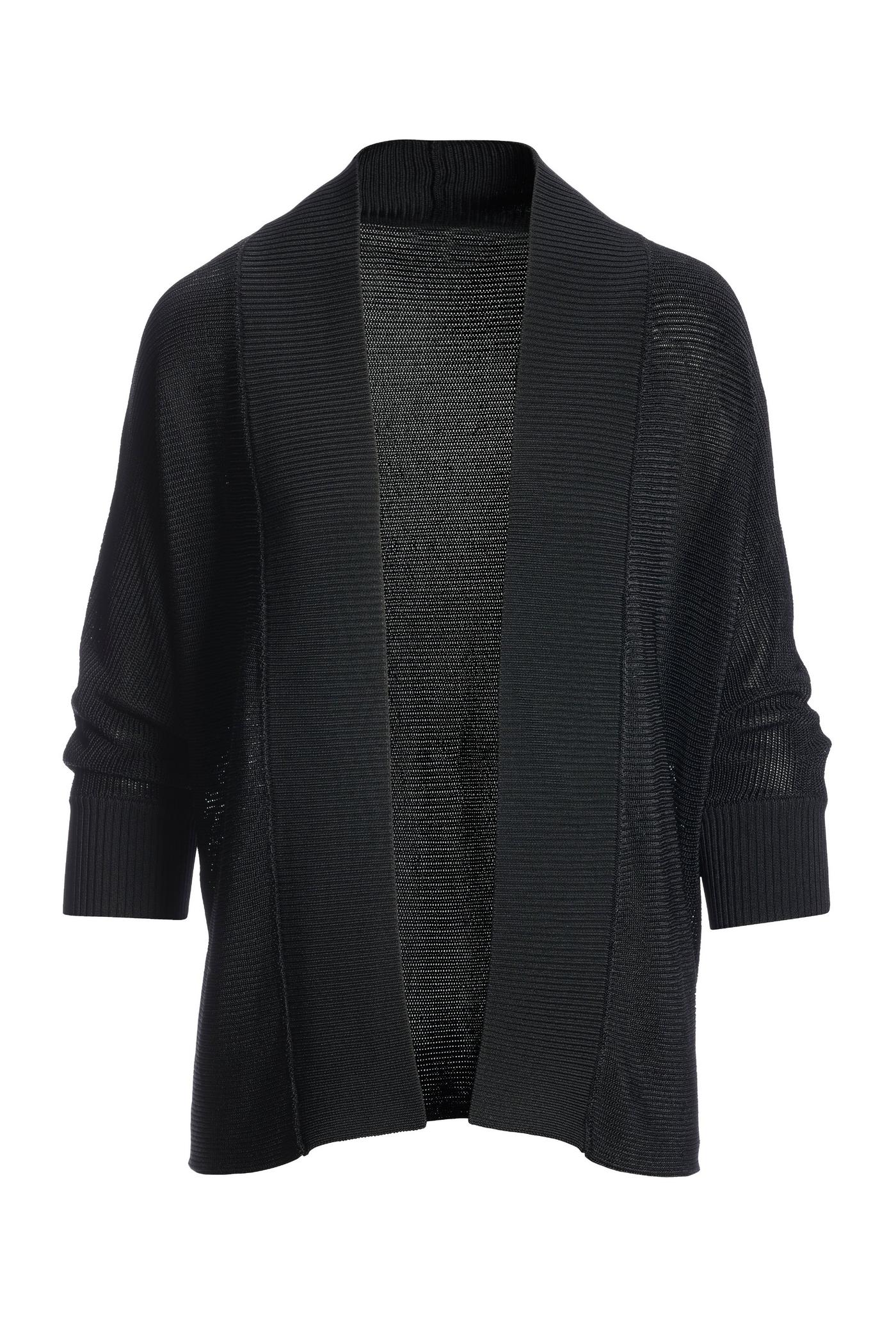 Short Effortless Cardigan Sweater - Black | Boston Proper