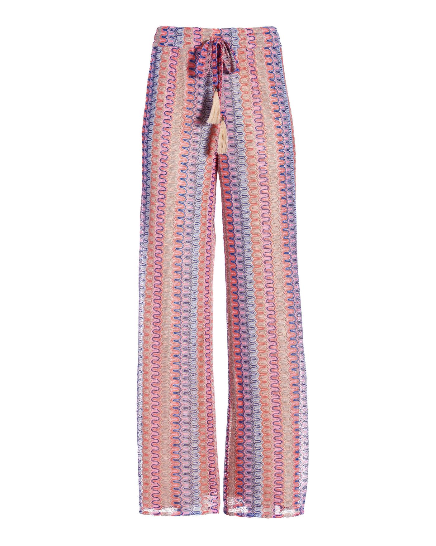 St. Tropez Colorful Crochet Wide-Leg Pant Multi