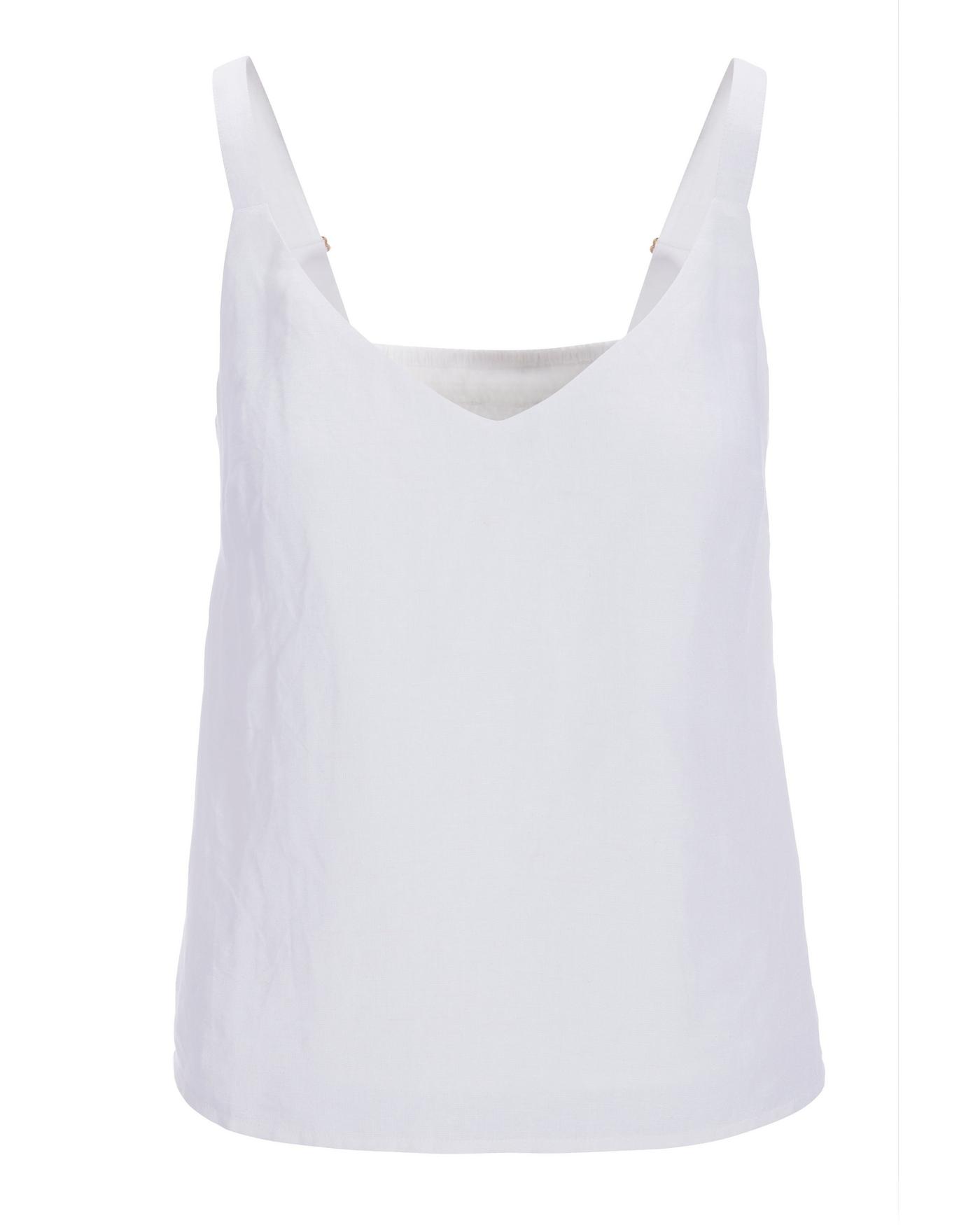 White v clearance neck tank top