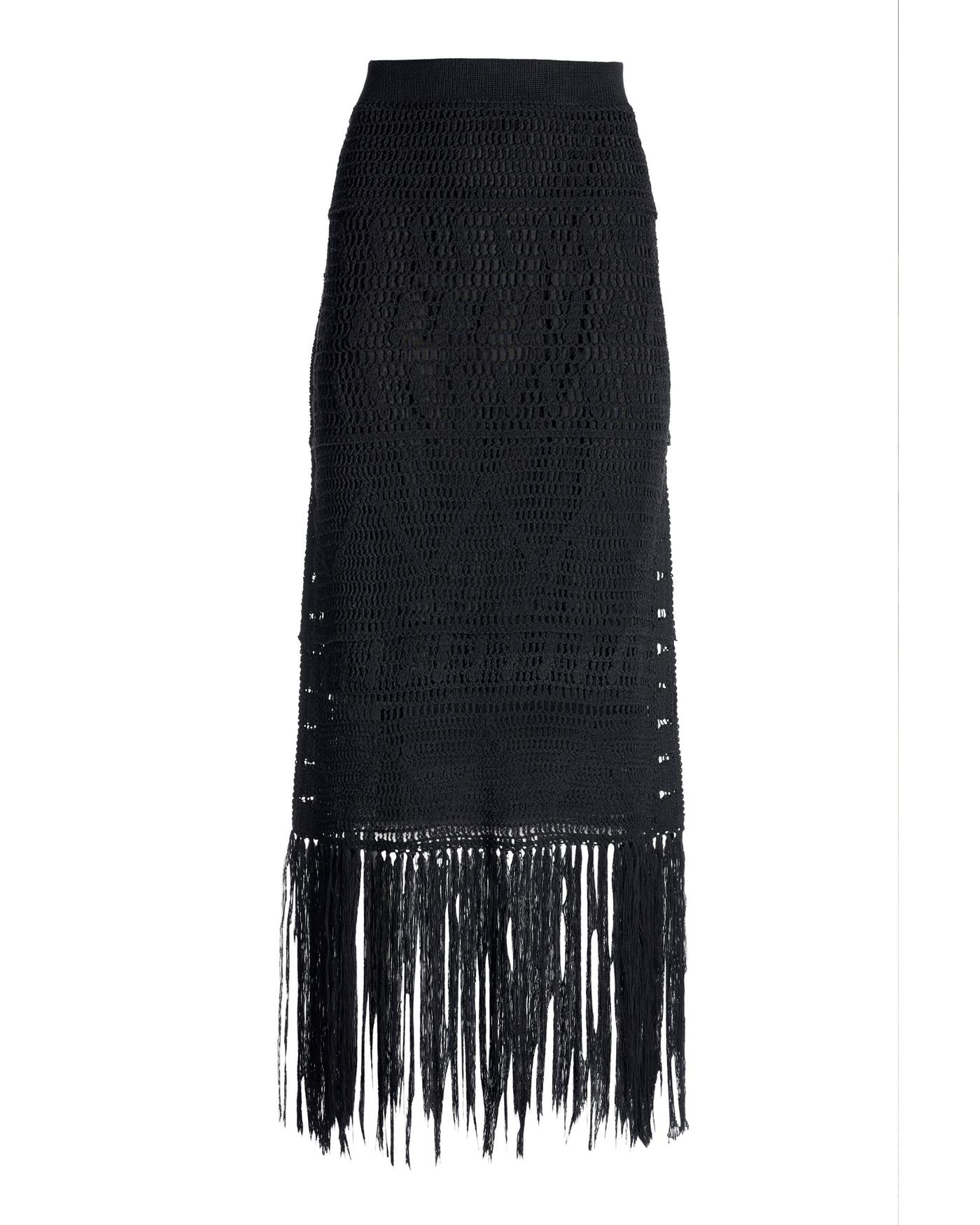 Black fringe hotsell skirt 3d