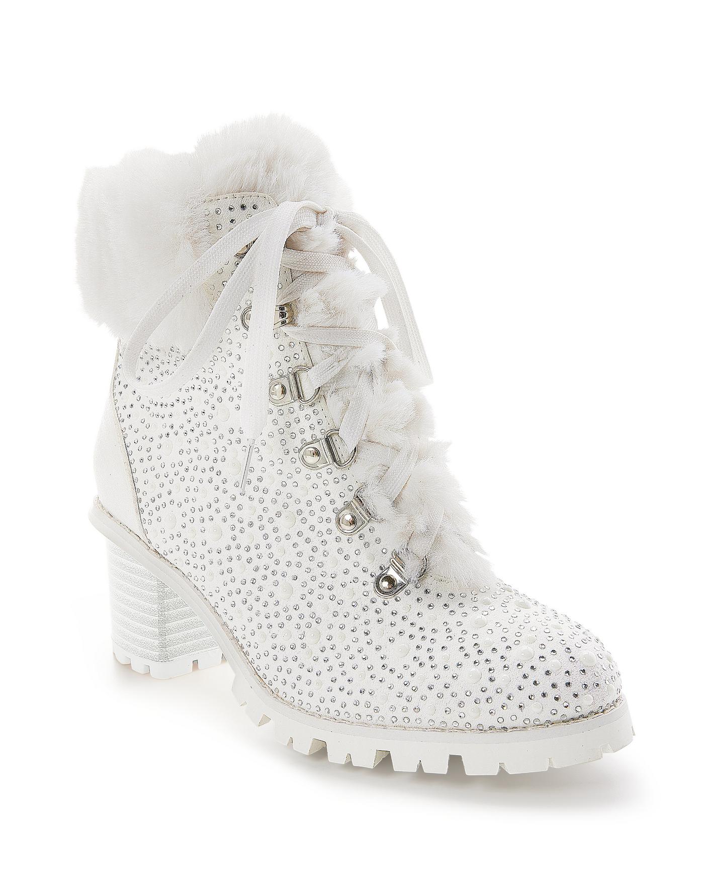 Ladies Paradise Ruched Ankle Boot