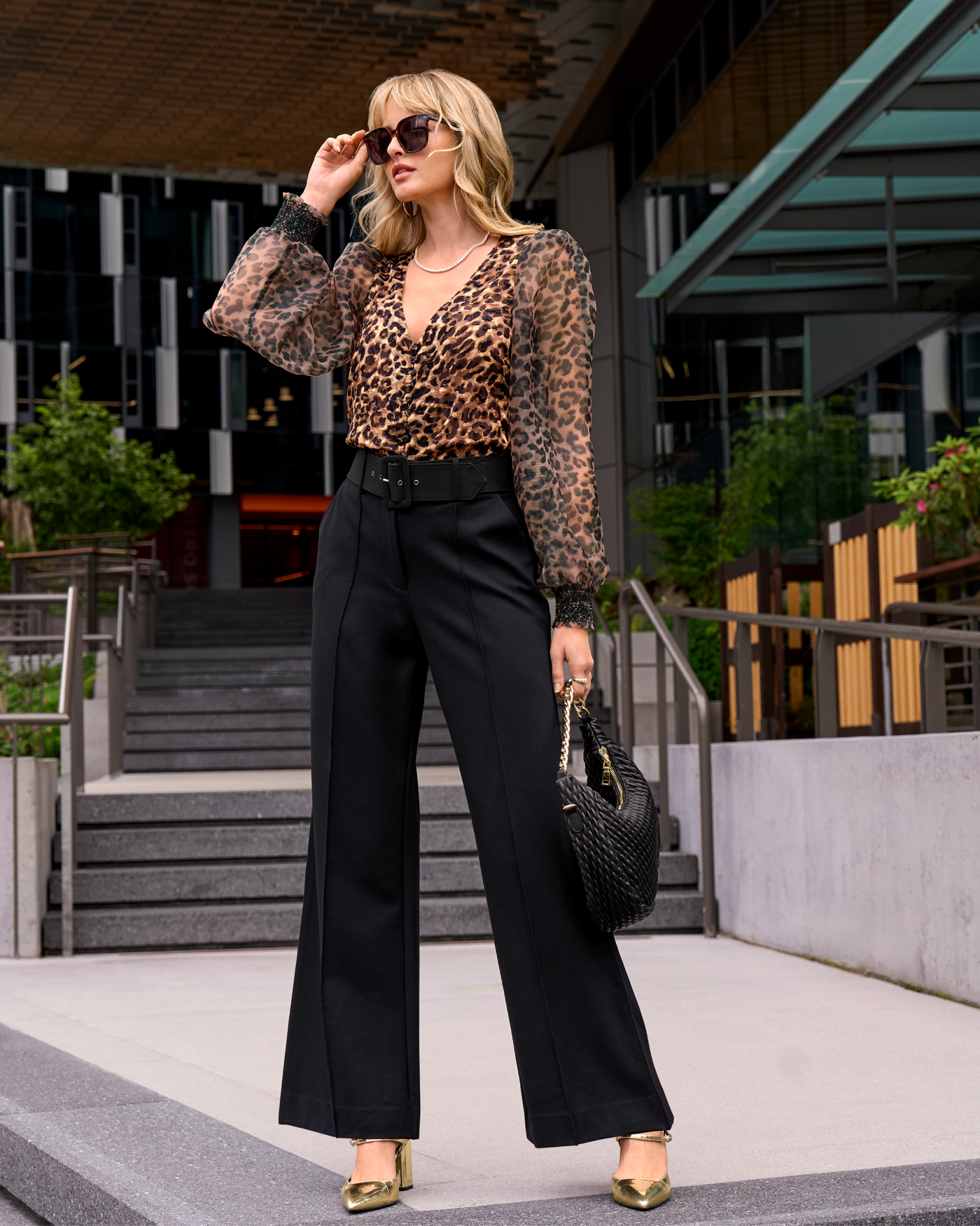 Paige Straight Pant - Black Ponte Pants