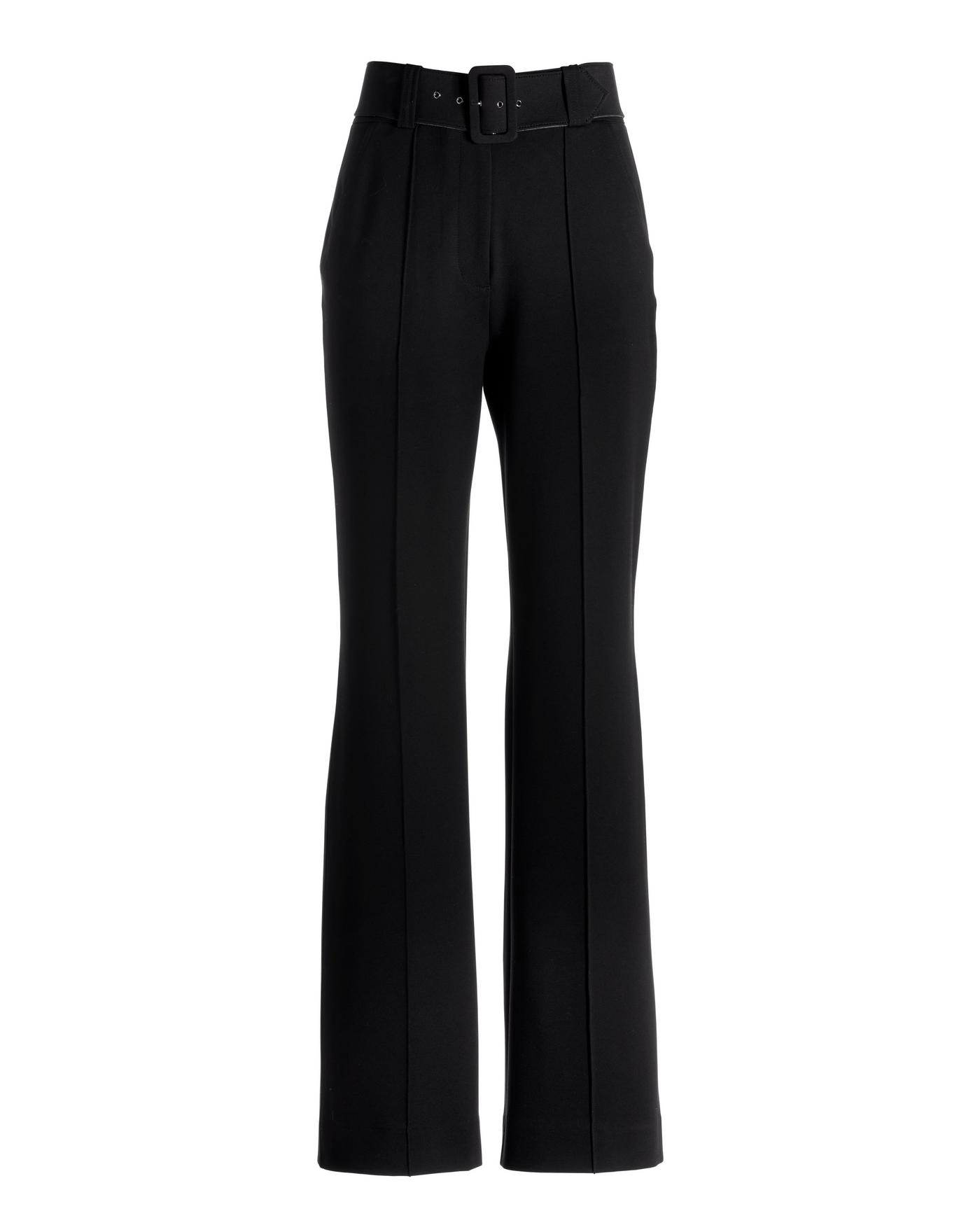Lands End Womens Black Ponte Knit Pants Size S 6-8 Zipper Pockets Elastic  Waist