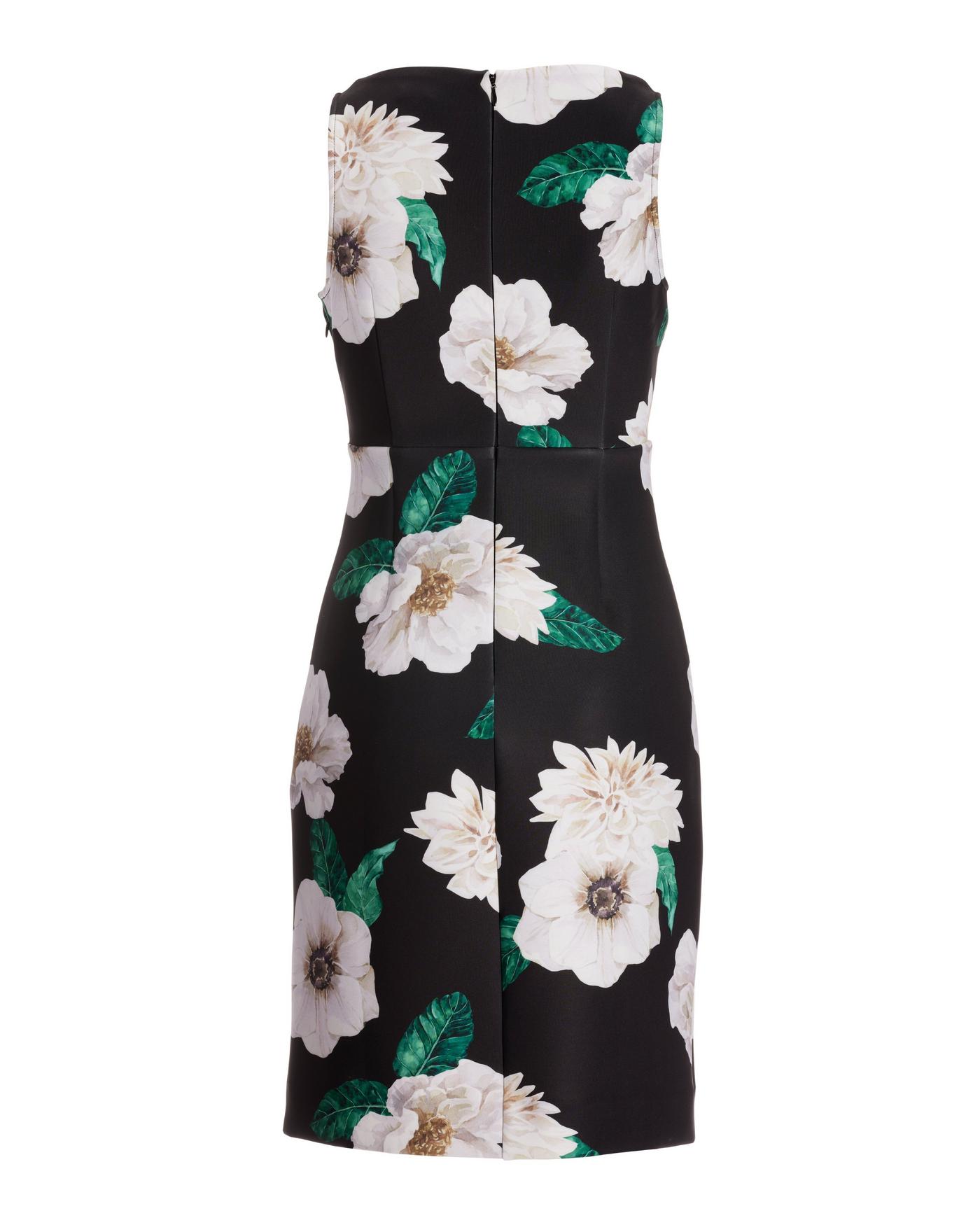 Floral scuba sheath outlet dress