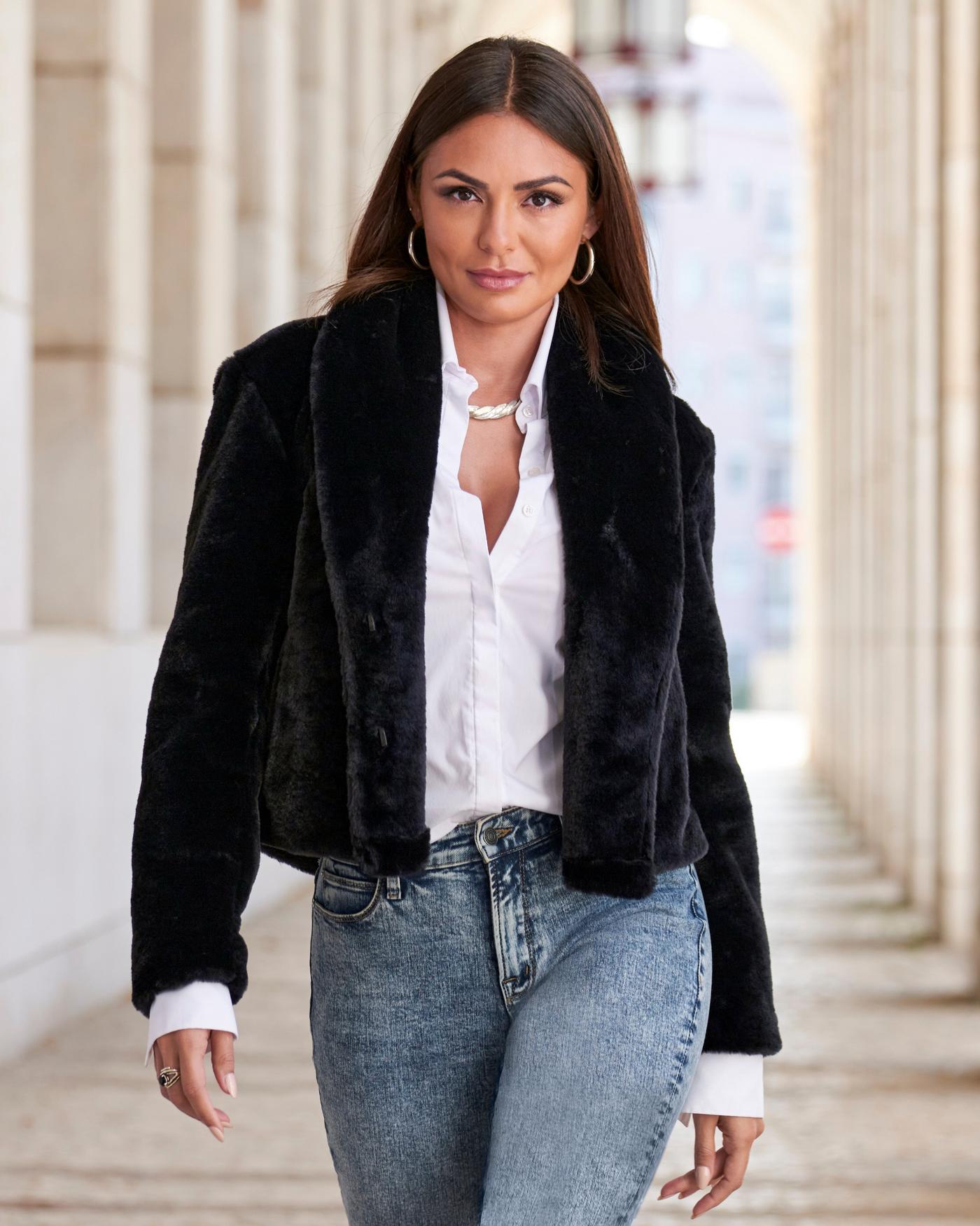 Faux fur 2024 chubby jacket