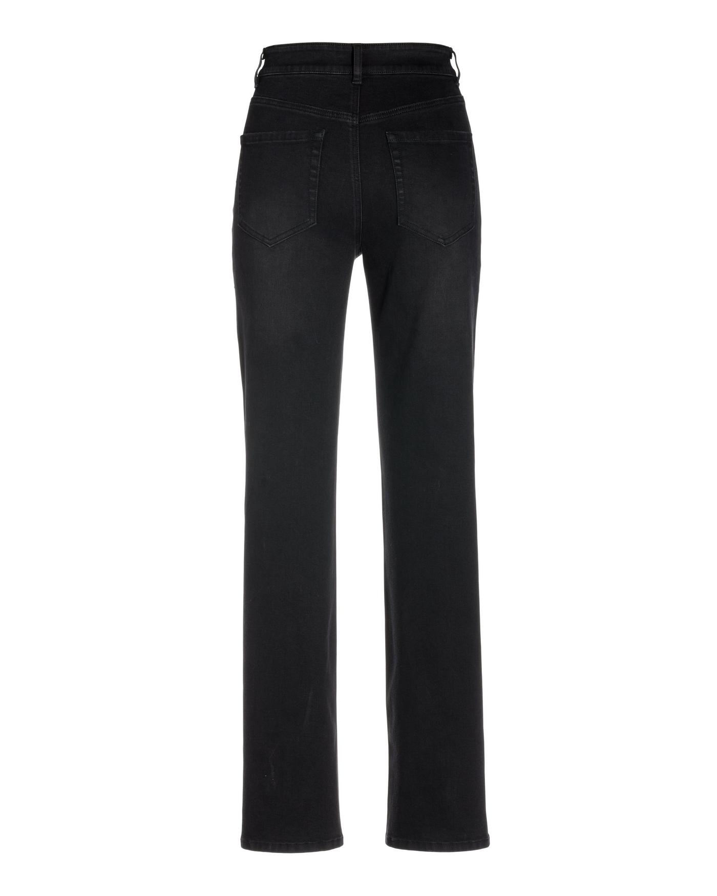 Straight Leg Jeans in Black Wash