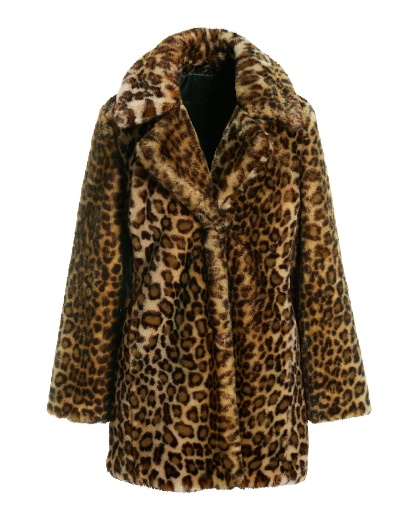 Fake leopard coat best sale